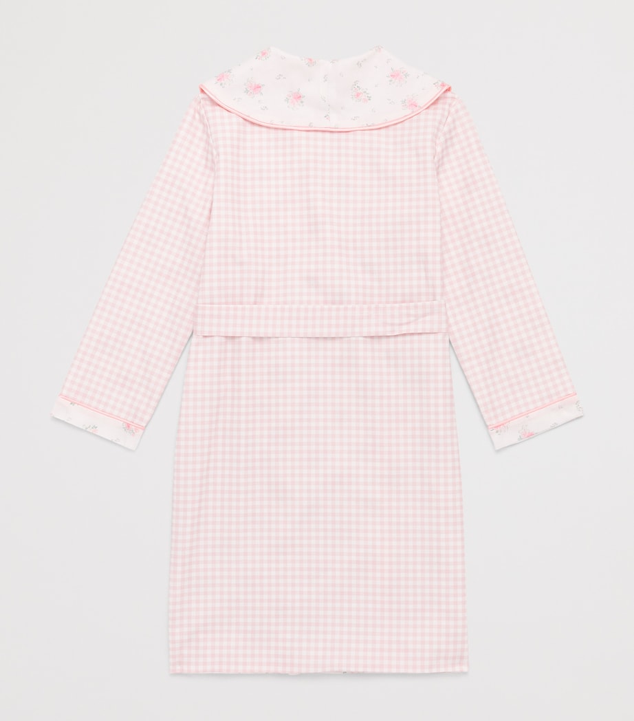 Amiki Emma Robe (2-14 Years) Pink Checks Image 2