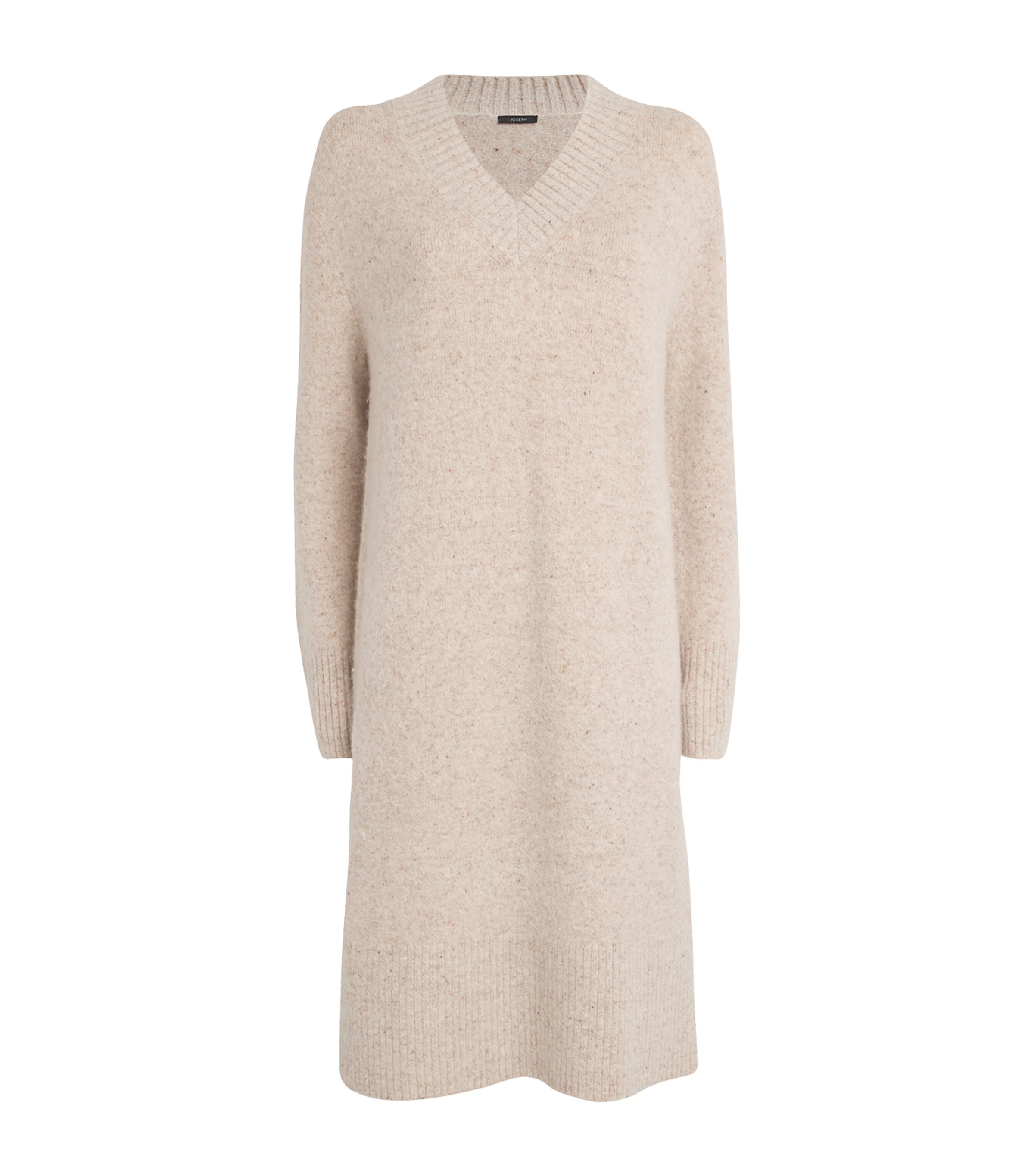 Shop Joseph Knitted Mini Dress In Beige