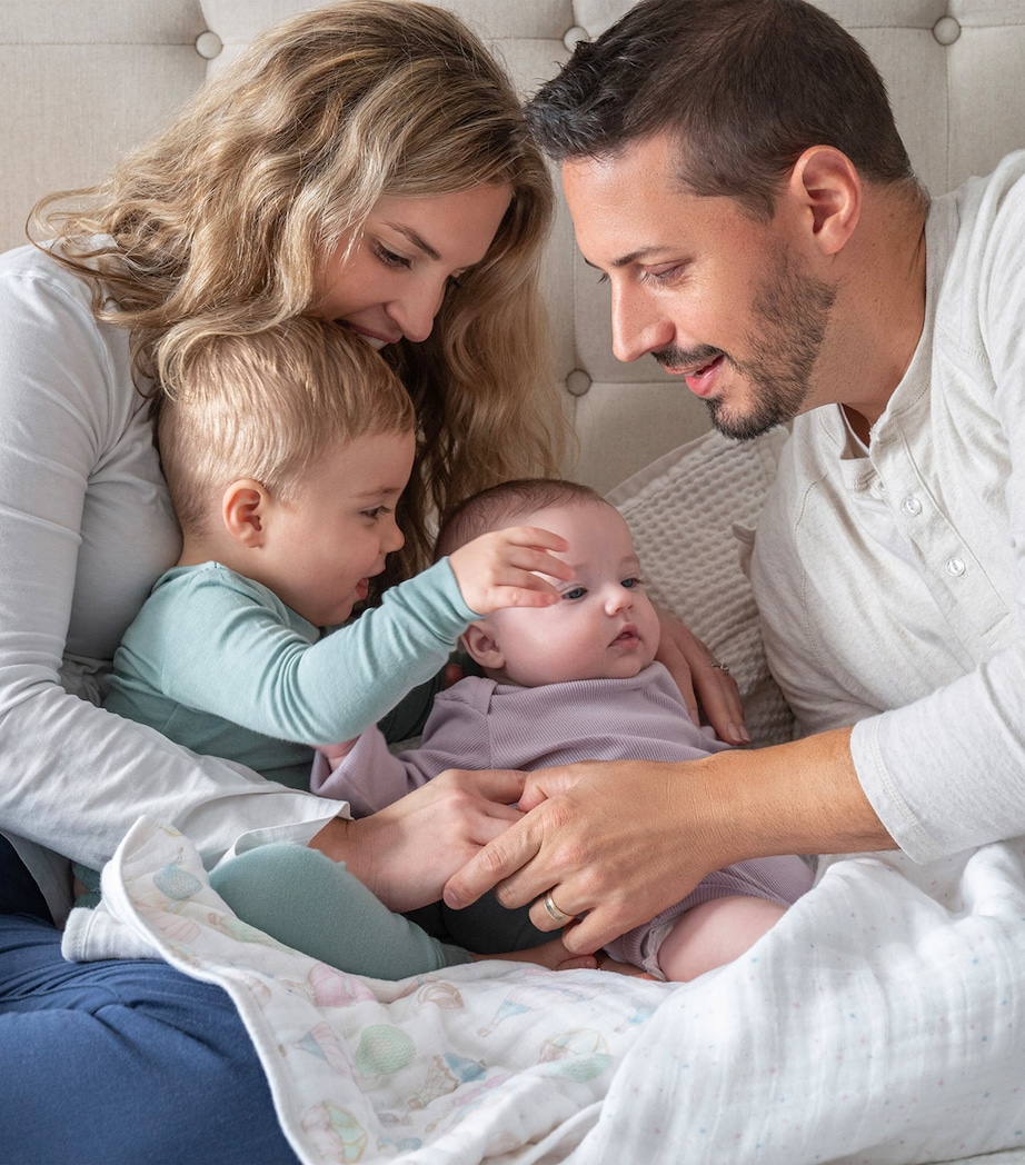 Above The Clouds Baby Blanket PINK Image 2