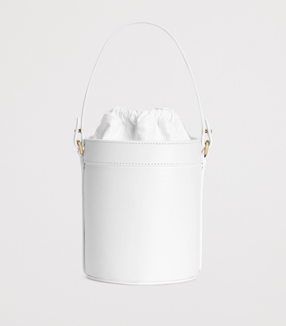 Dolce&Gabbana Kids Leather Bucket Bag White Image 4