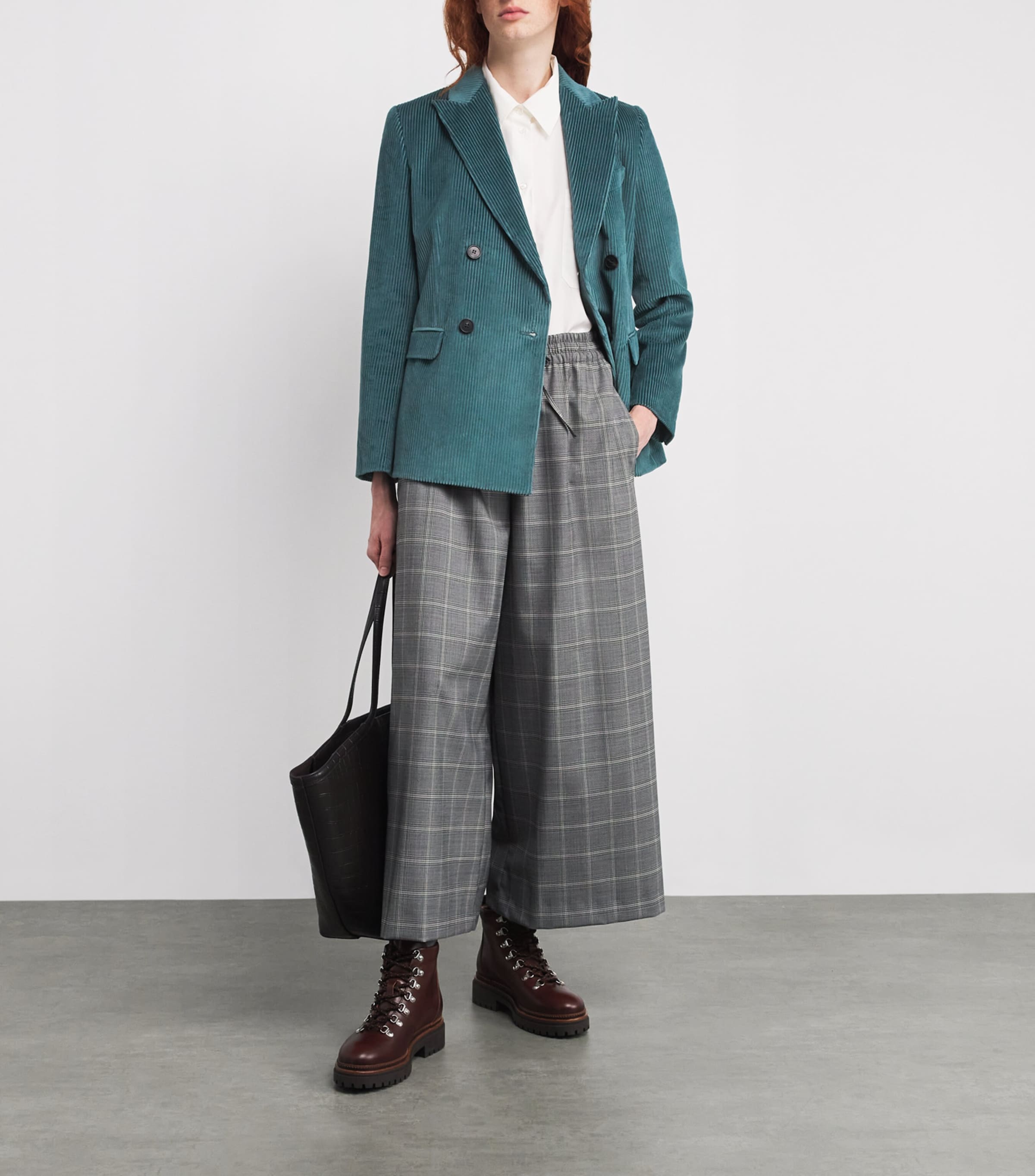 Corduroy Double-Breasted Blazer OIL Image 2