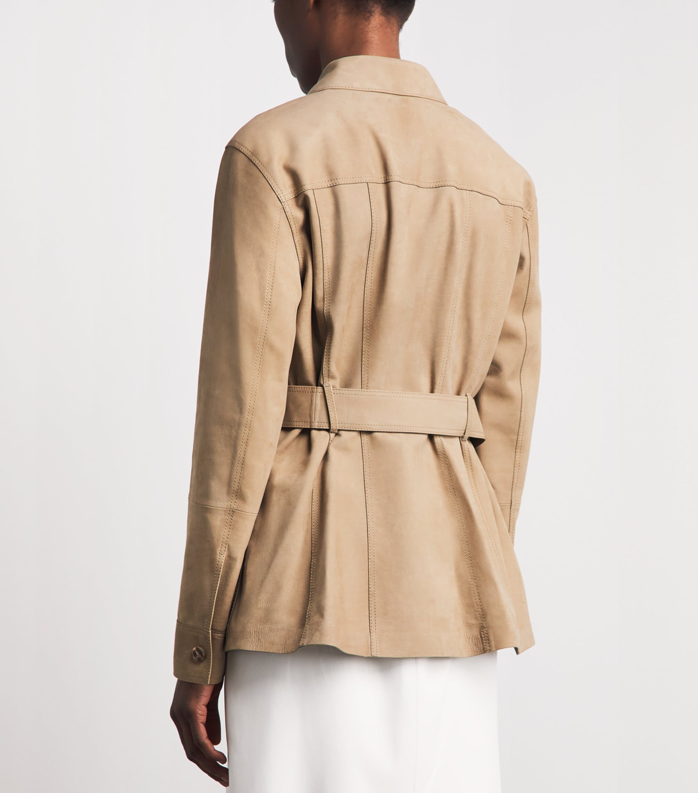 Suede Belted Jacket OAT Image 5