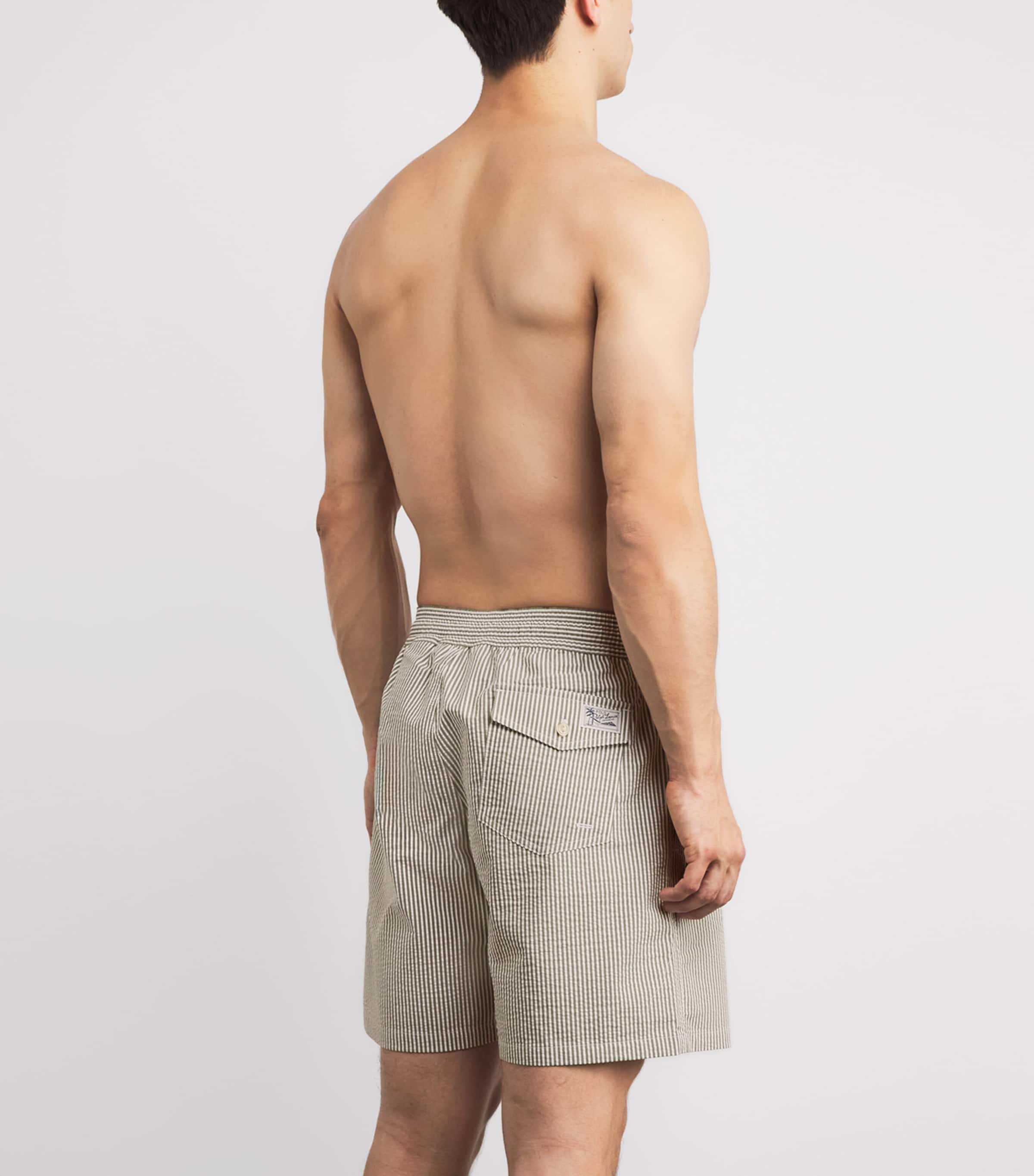 Seersucker Traveller Swim Shorts GREEN SEERSUCKER Image 4