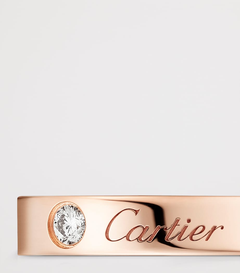Cartier Rose Gold and Diamond C de Cartier Wedding Band (3mm) Rose Gold Image 7