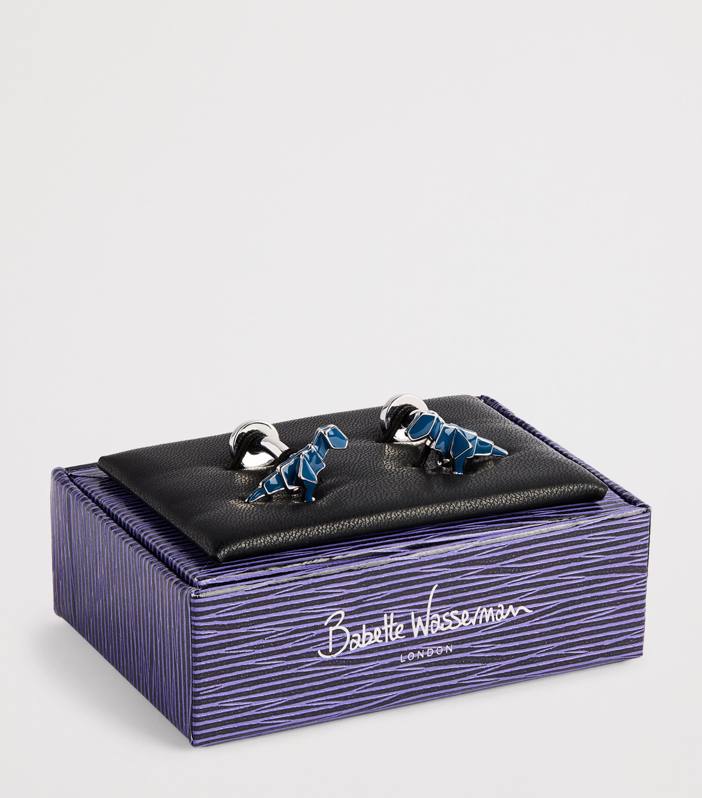 Origami Dinosaur Cufflinks BLUE Image 3
