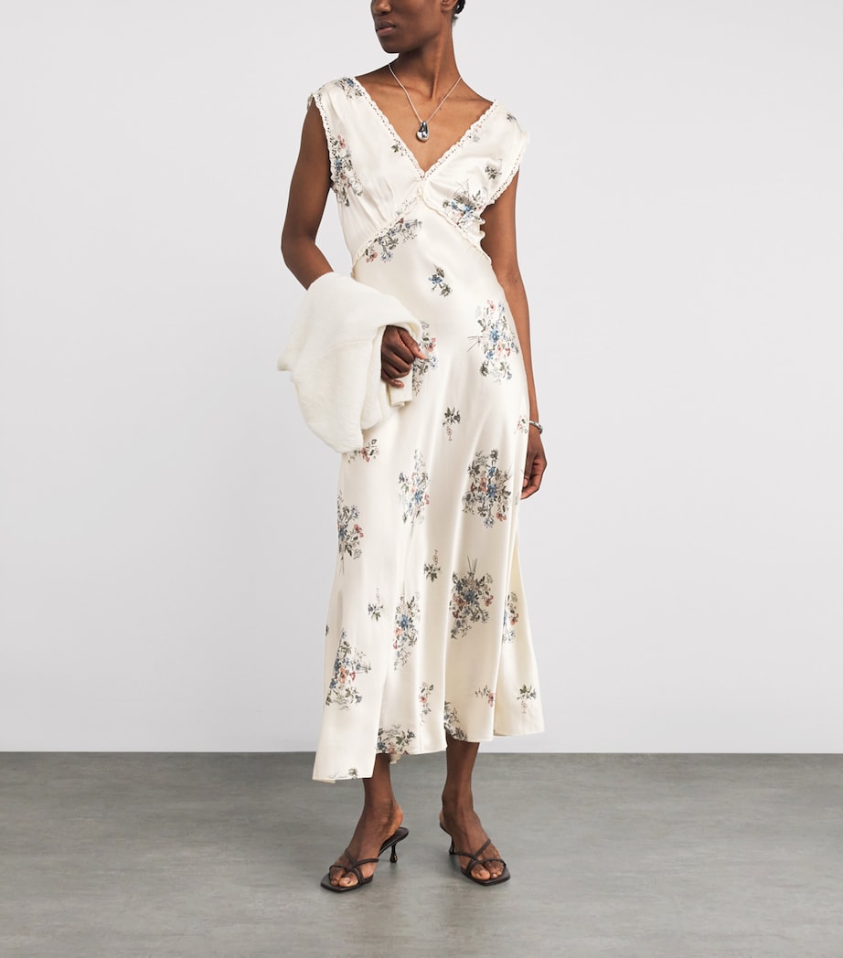 Silk Floral Tahlia Midi Dress PRIMROSE BOUQUET Image 2