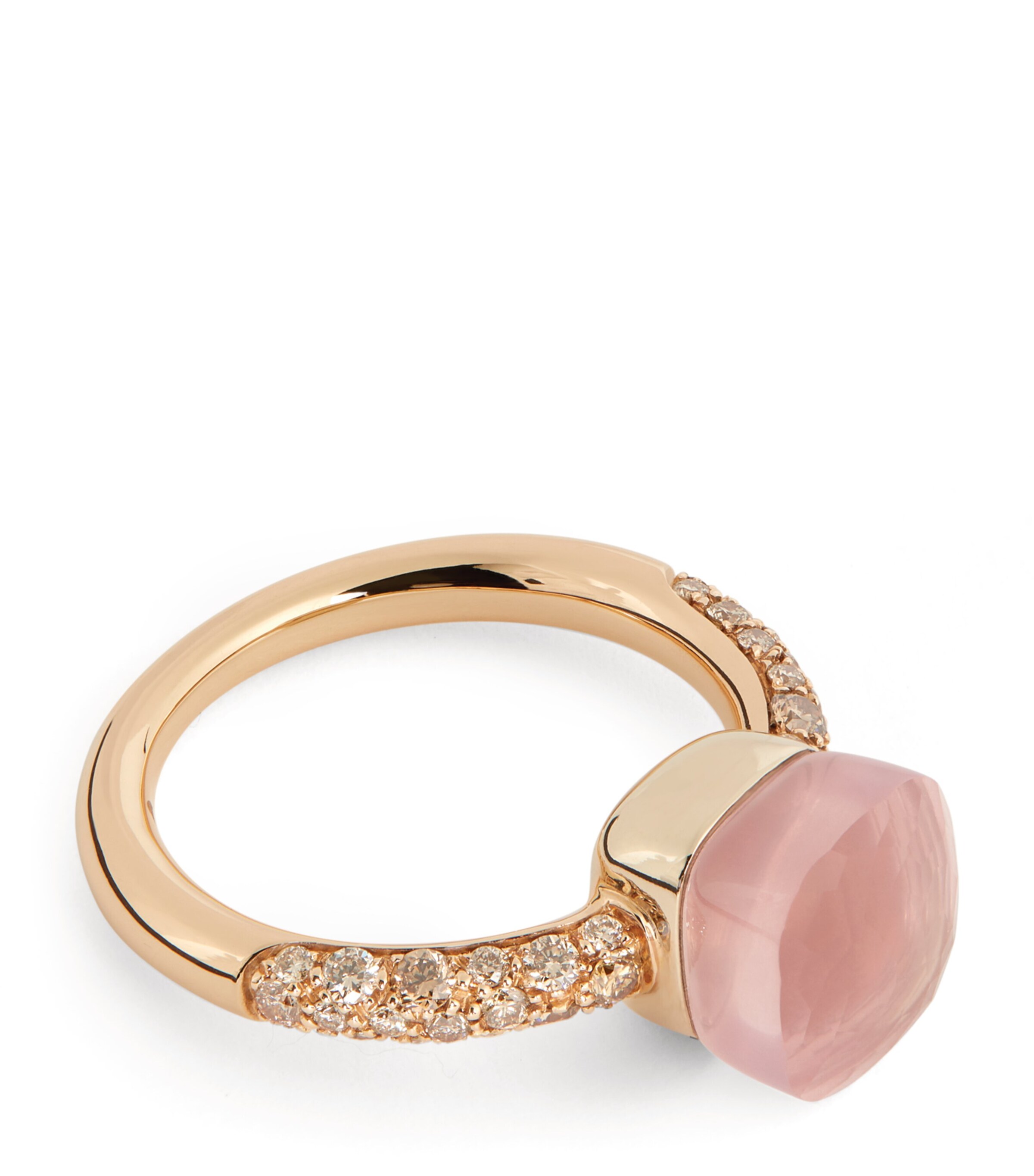 Pomellato Nudo Petit 18-karat Rose Gold Multi-stone Ring In Pink