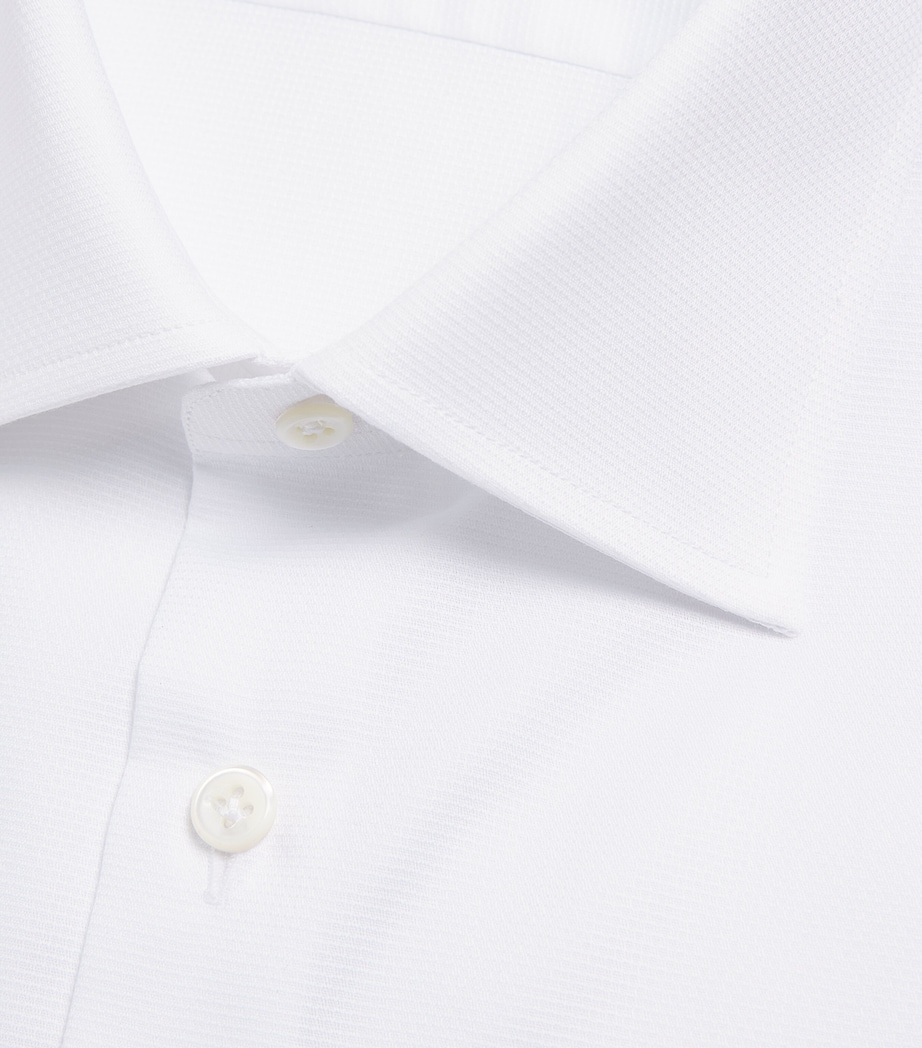 Pal Zileri Mens Cotton Milano Collar Shirt White Image 6