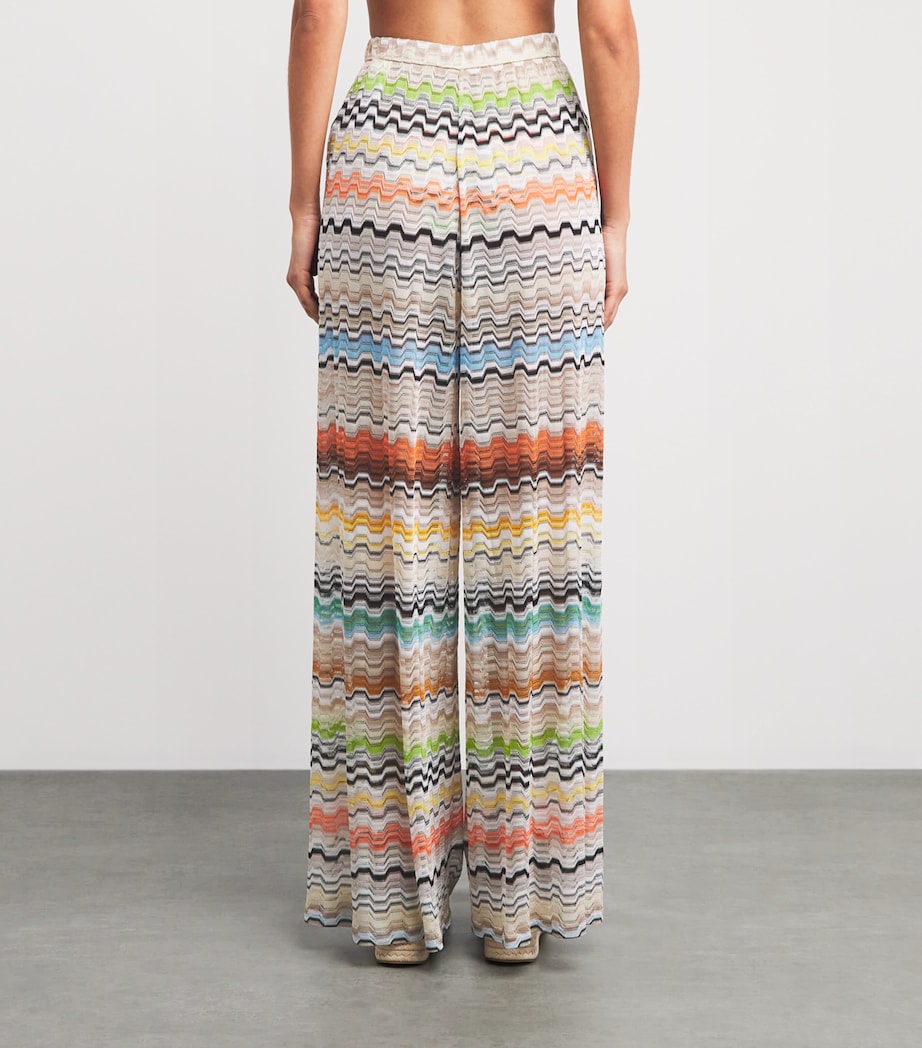 Missoni Womens Zigzag Wide-Leg Trousers Smsnp Multicolor Image 5