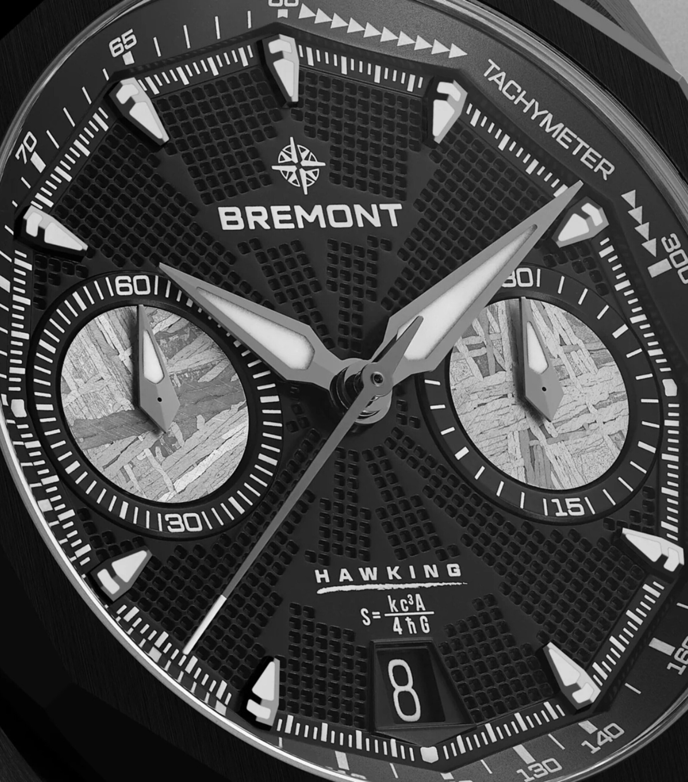 Bremont Stainless Steel Supernova Hawking Chronograph Watch 41mm Black Image 10