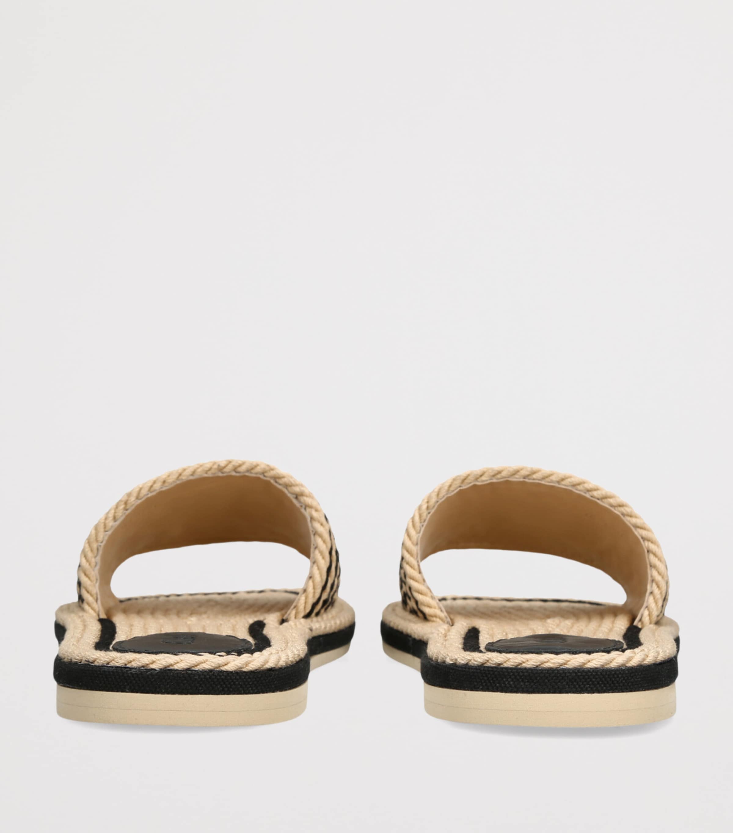 Chloé Woven Logo Sandals Blk/white Image 2