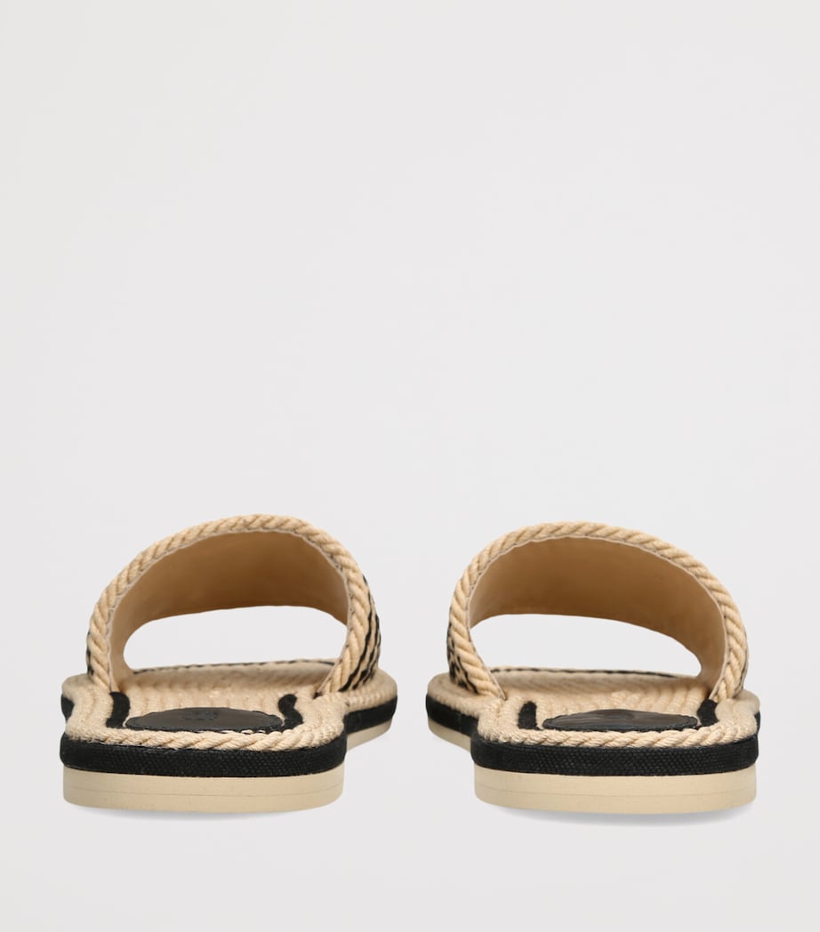 Chloé Woven Logo Sandals Blk/white Image 2
