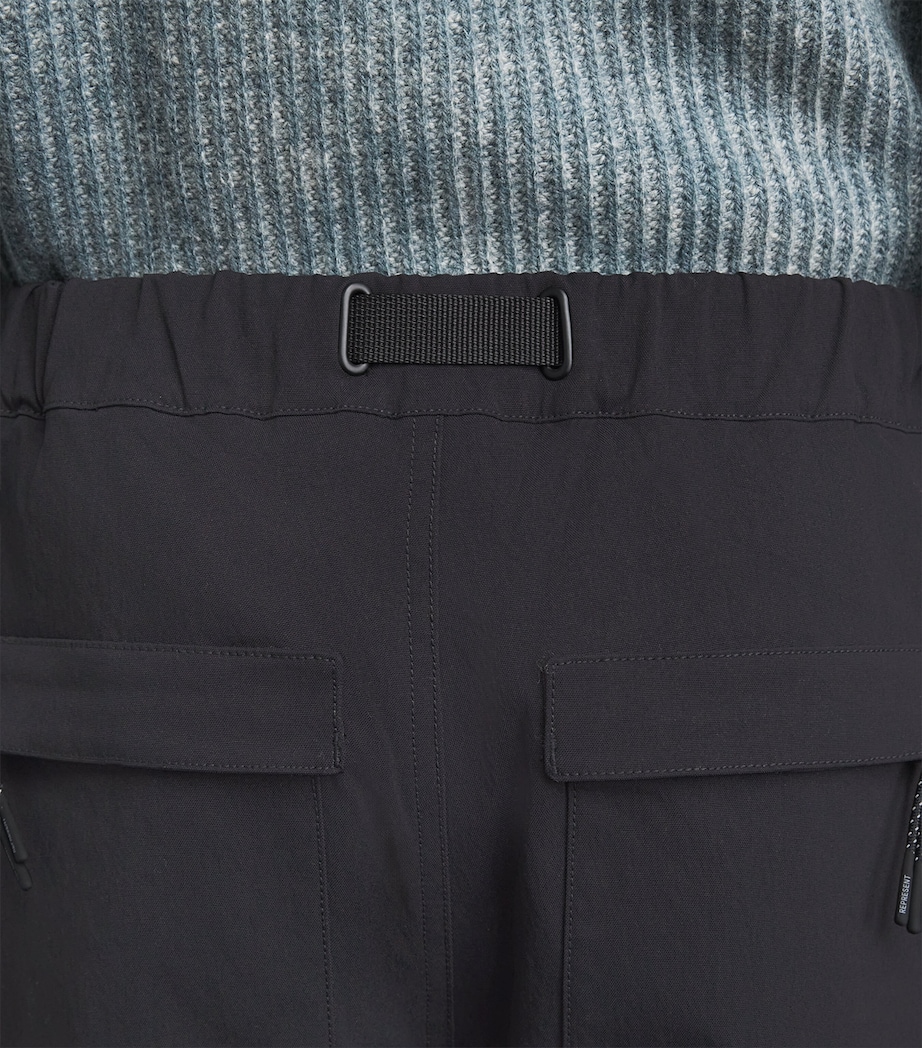 Represent Mens Functional Cargo Trousers Black Image 3