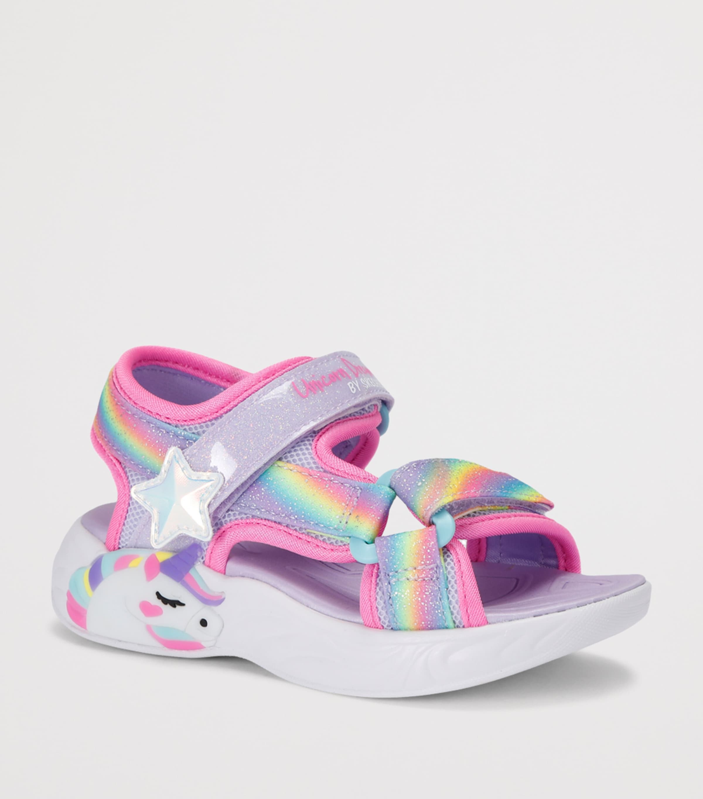 Skechers Unicorn Dreams Light-Up Sandals Lilac Image 2