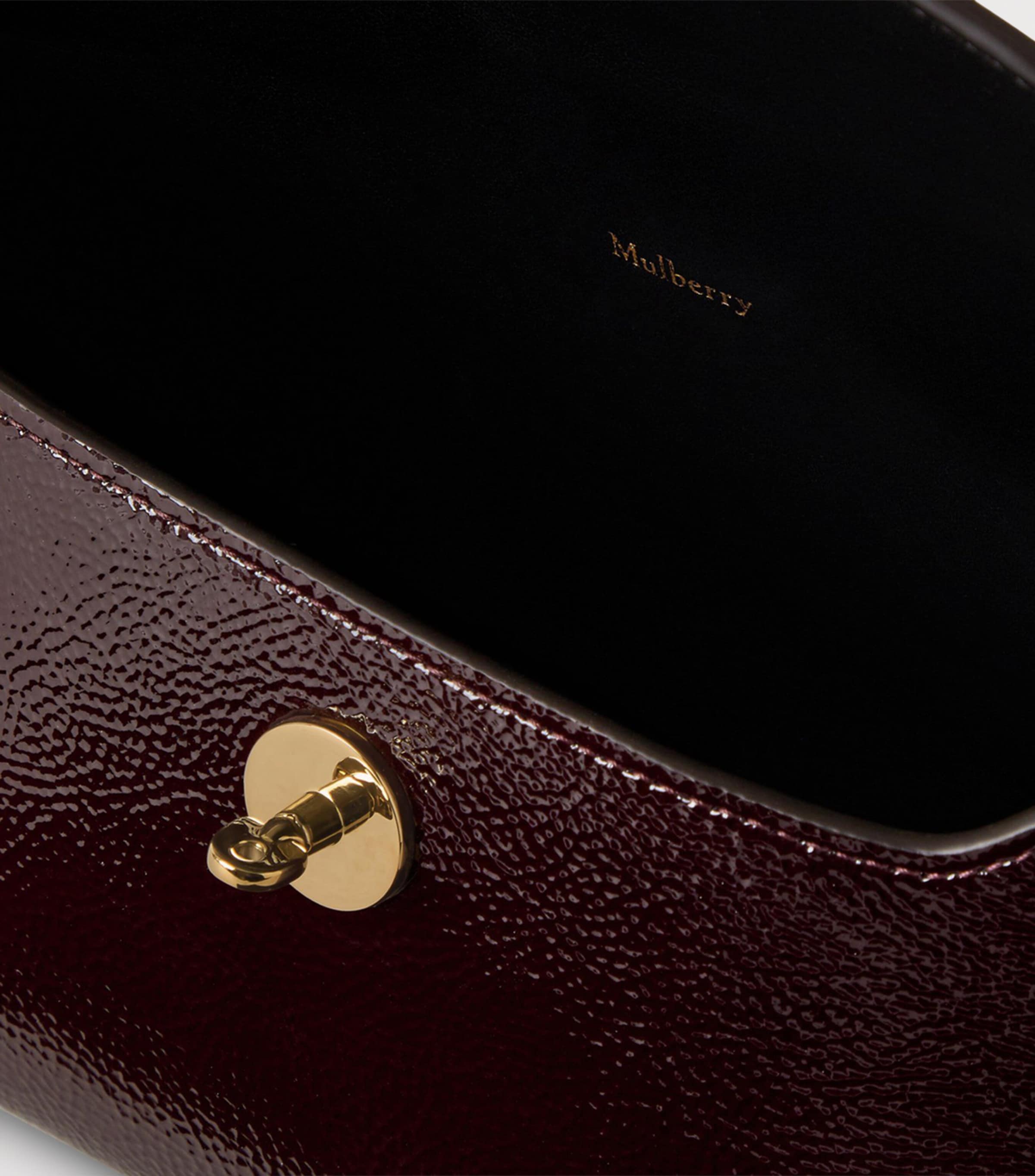 Patent Leather Darley Cosmetic Pouch DEEP AUBERGINE Image 4