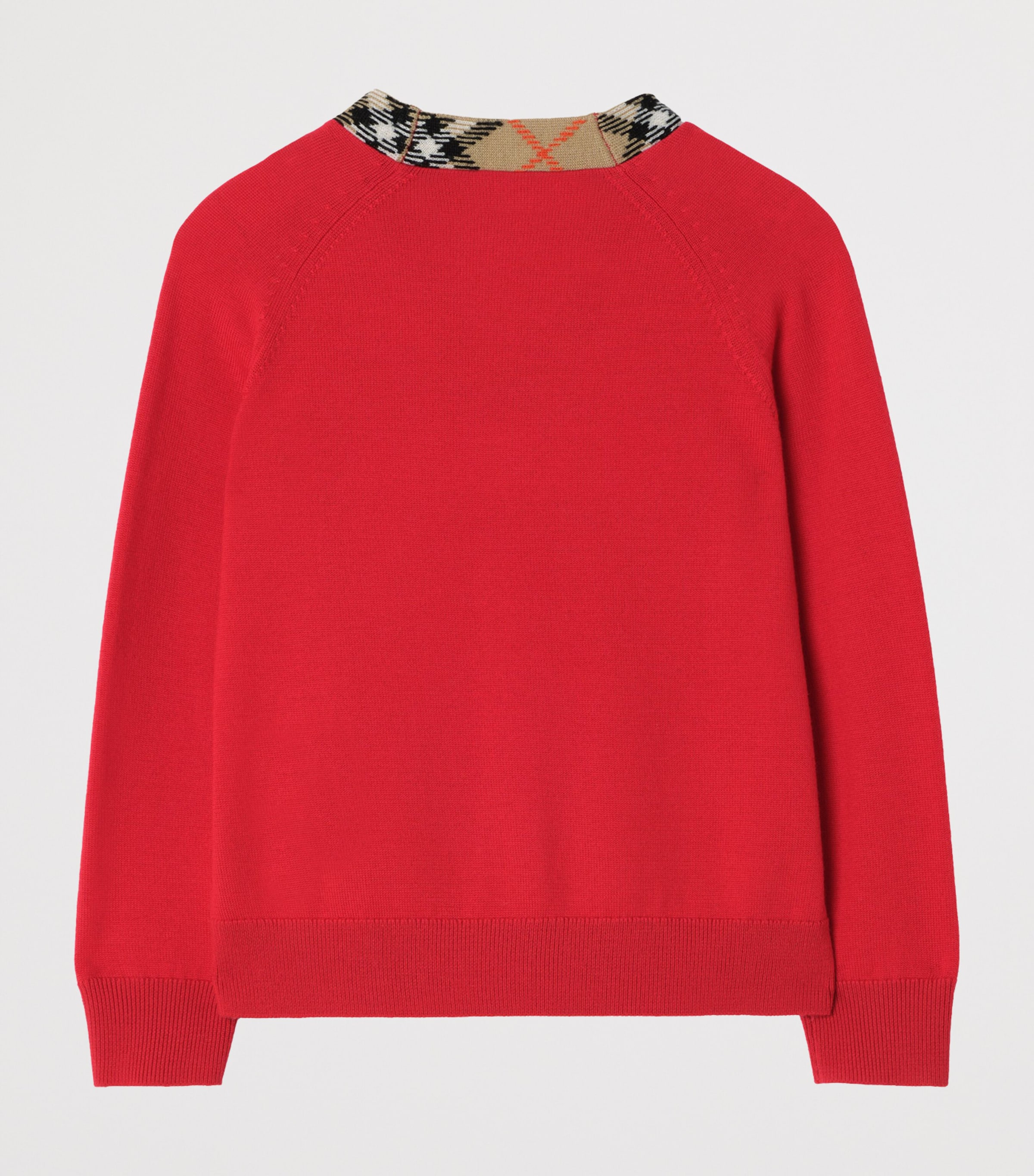 Burberry Kids Wool V-Neck Cardigan (4-12 Years) Red Image 2