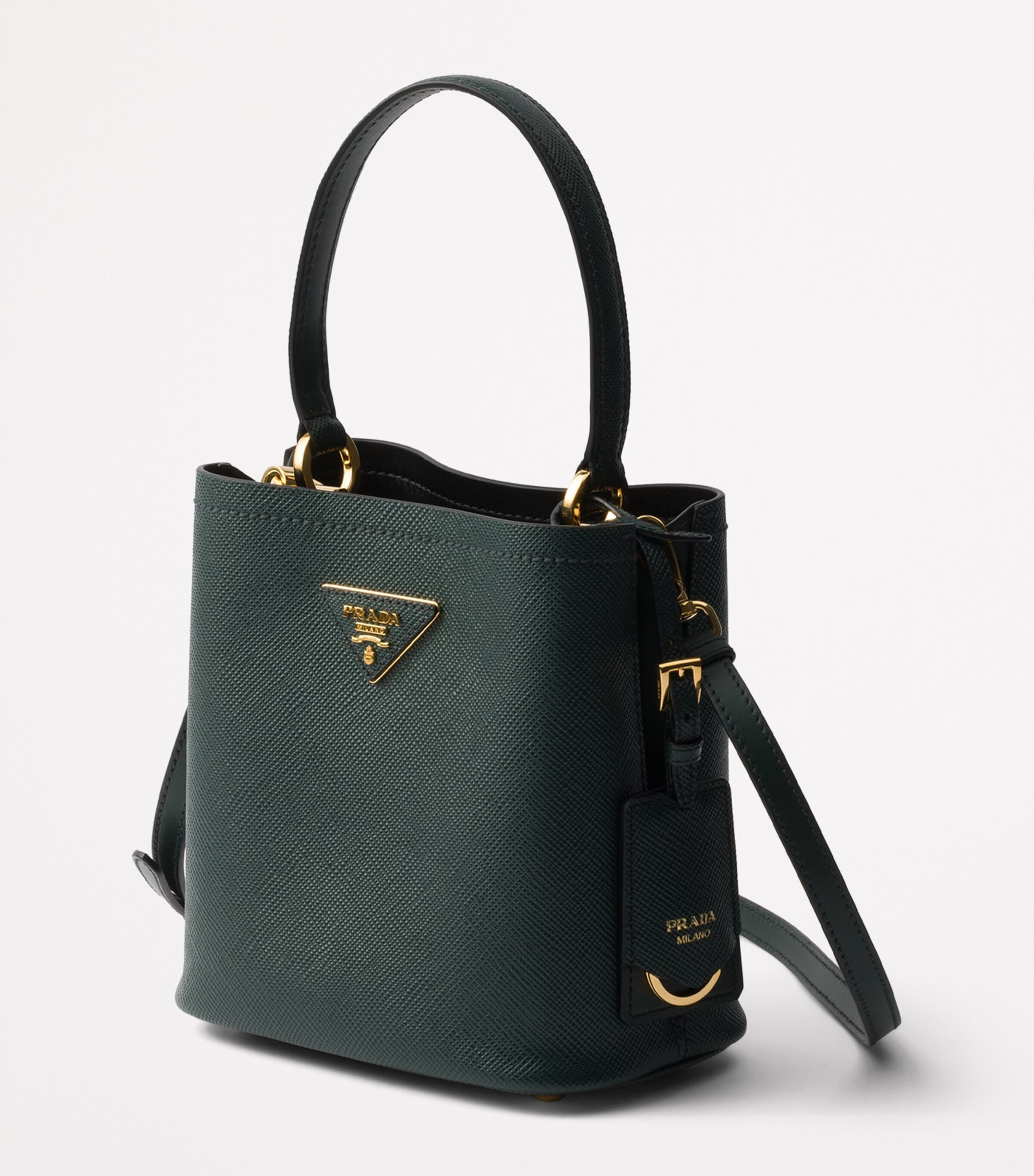 Prada Saffiano Leather Panier Top-Handle Bag Image 2
