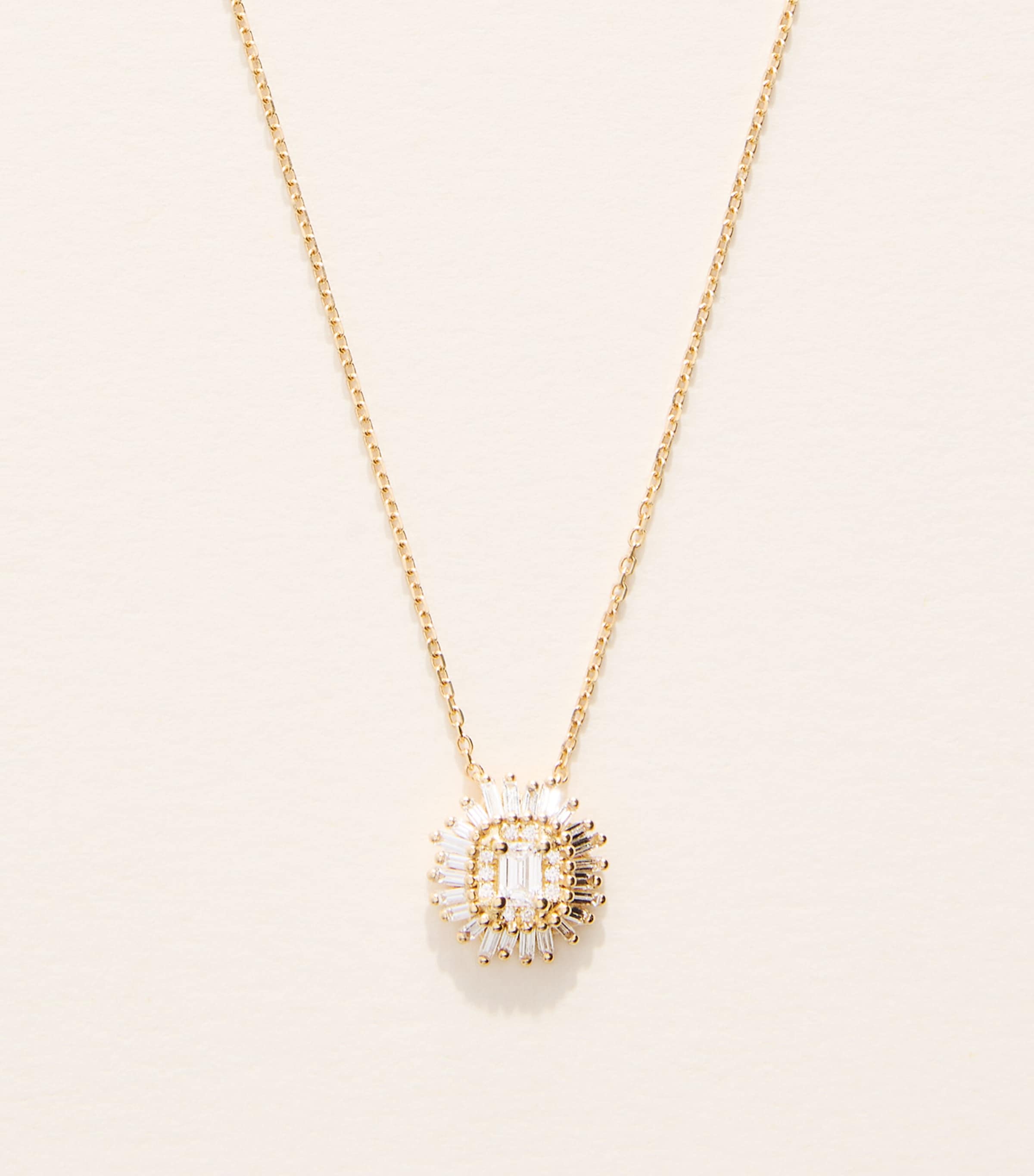 Suzanne Kalan Yellow Gold and Diamond One of a Kind Flower Necklace Yg/wd