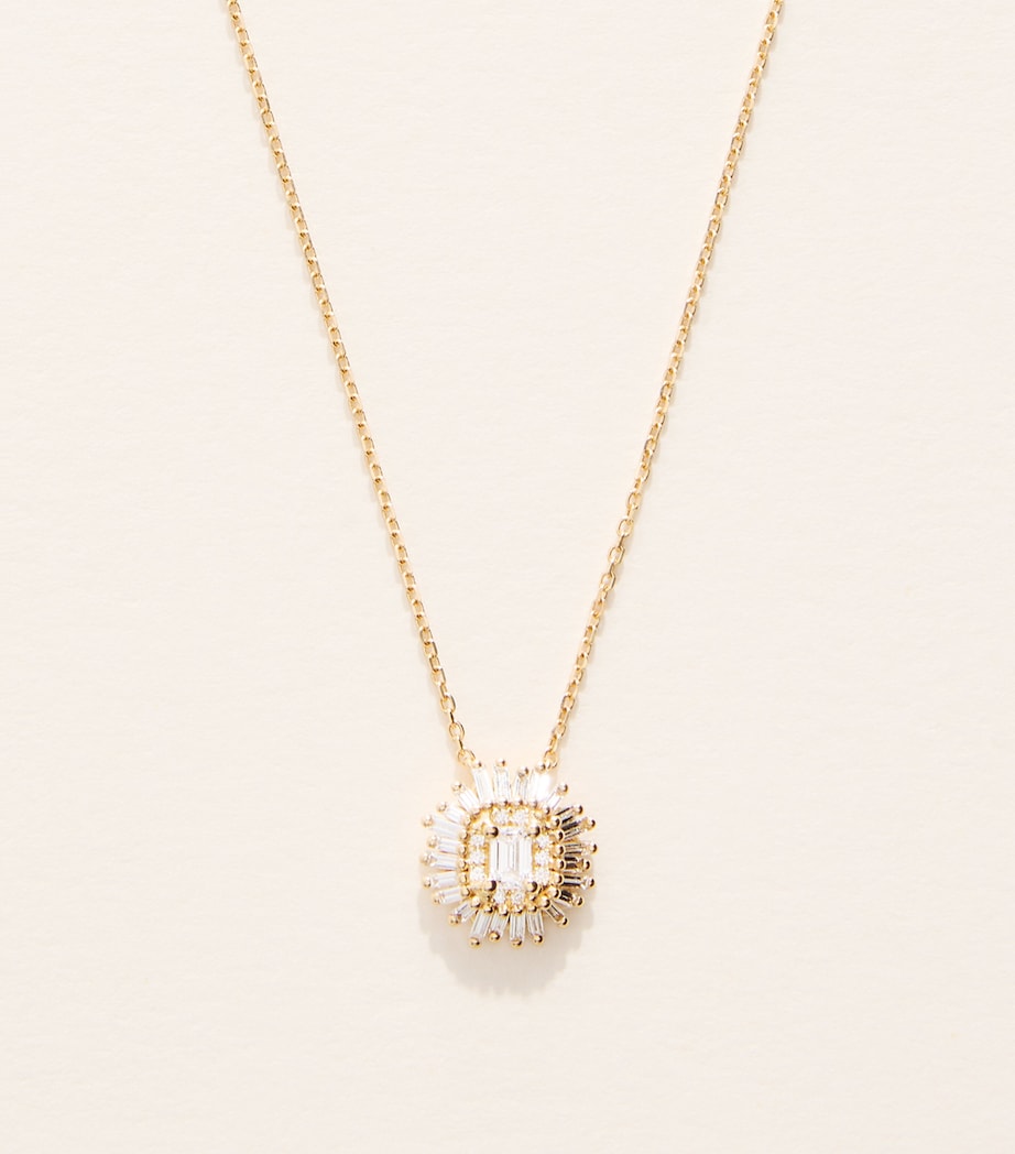 Suzanne Kalan Yellow Gold and Diamond One of a Kind Flower Necklace Yg/wd Image 1