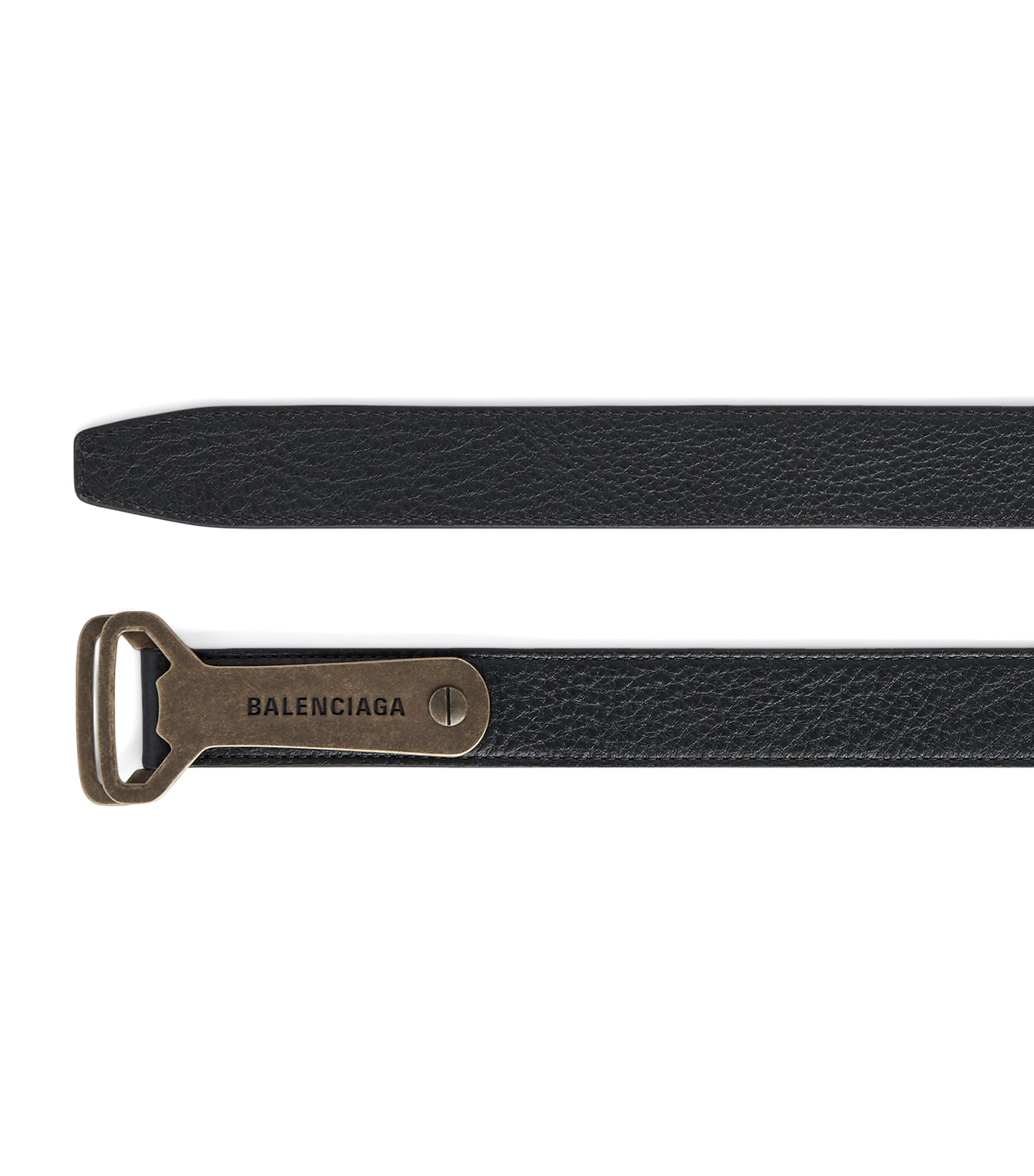 Shop Balenciaga Bottle Opener D Ring Belt In Black