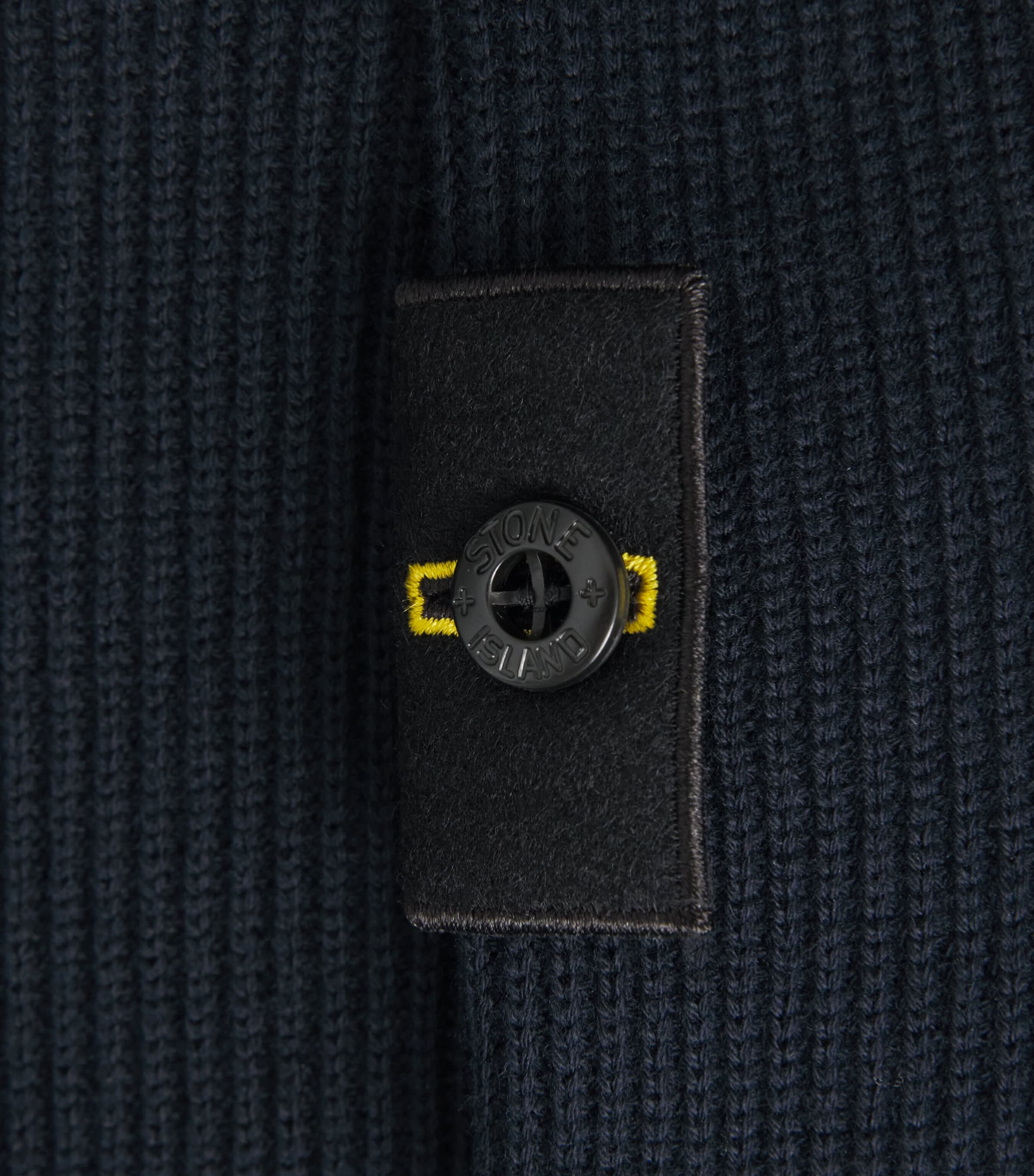 Stone Island Mens Ribbed Compass Patch Sweatshirt Image 6