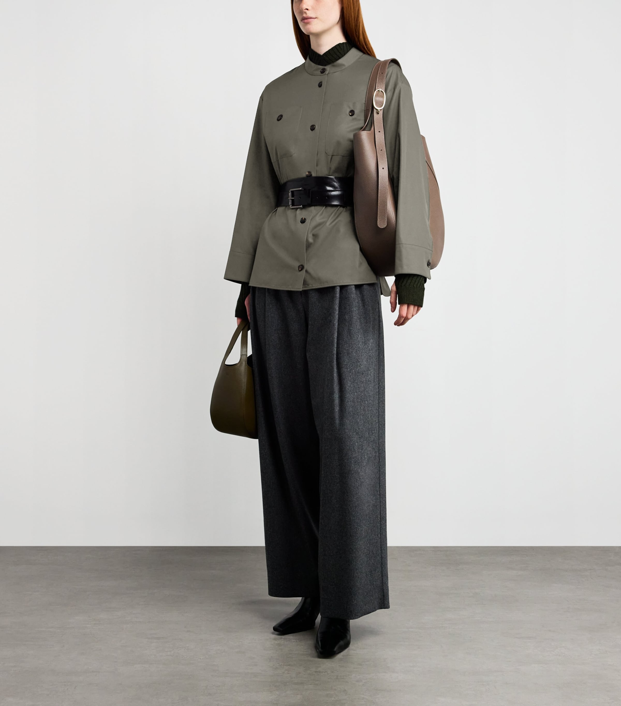 Cotton Twill Shirt GREEN Image 2