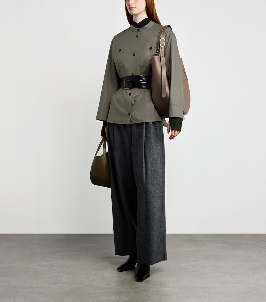 Cotton Twill Shirt GREEN Image 2