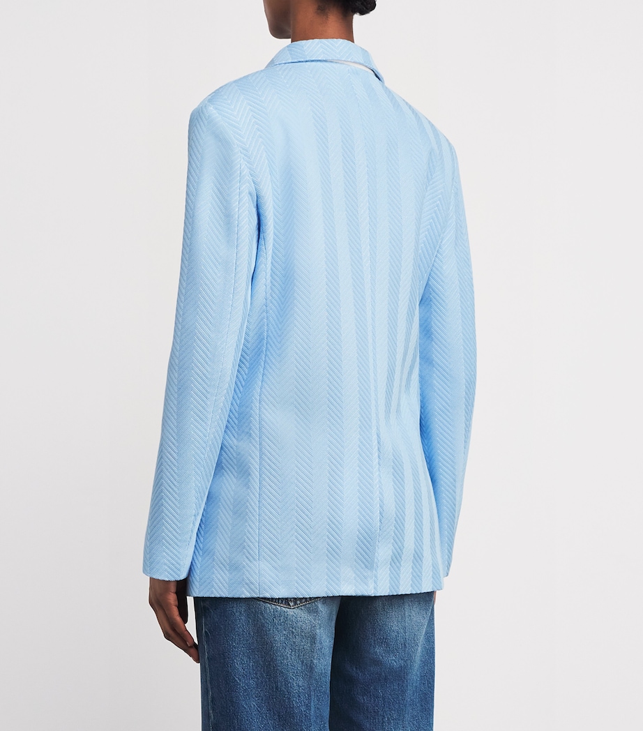 Missoni Womens Cotton-Blend Zigzag Blazer Open Air Image 4