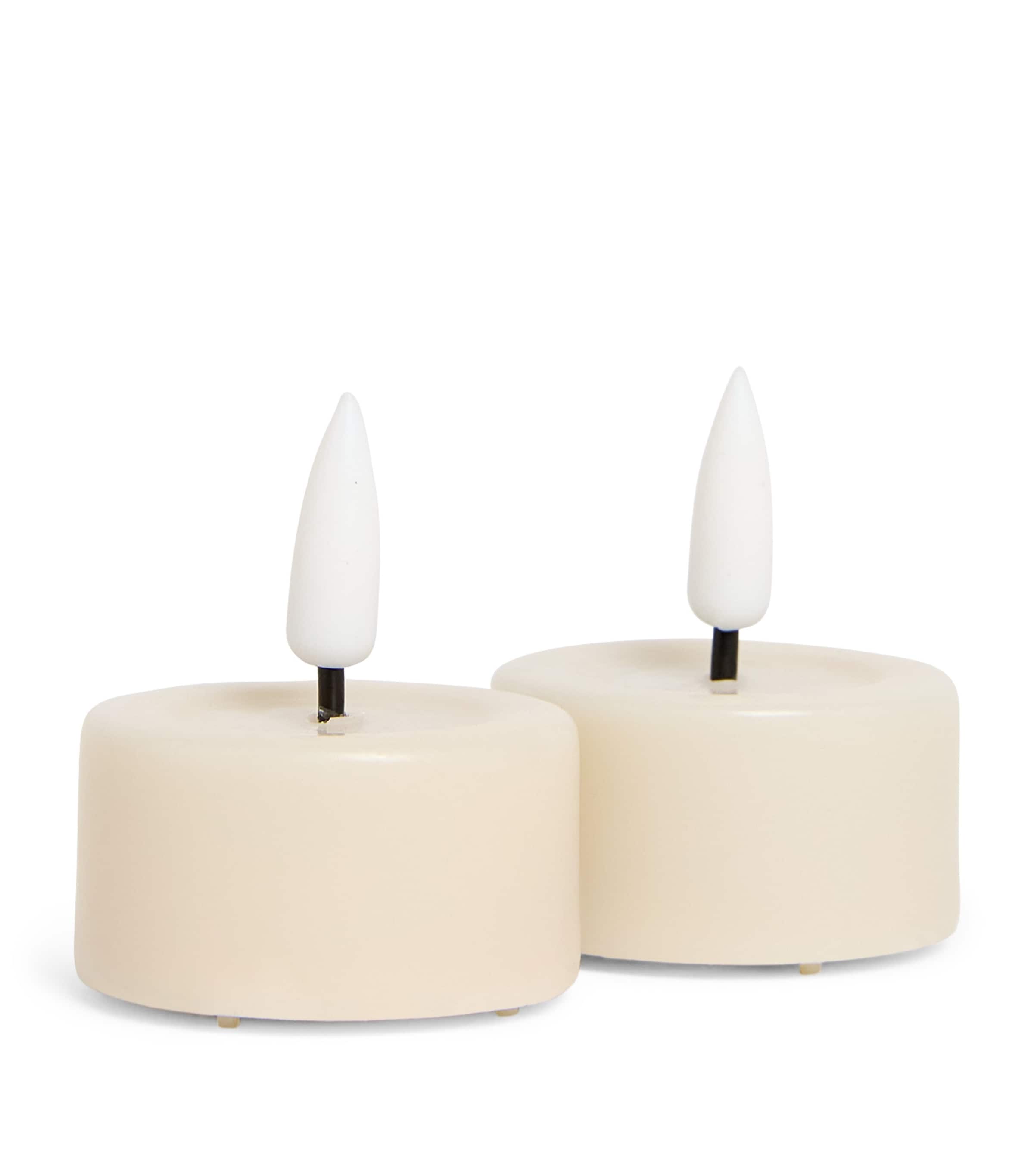 Deluxe Homeart LED Tealight Candles (Set of 2) Cream Image 1