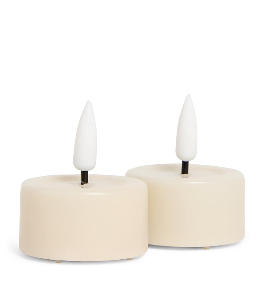 Deluxe Homeart LED Tealight Candles (Set of 2) Cream Image 1