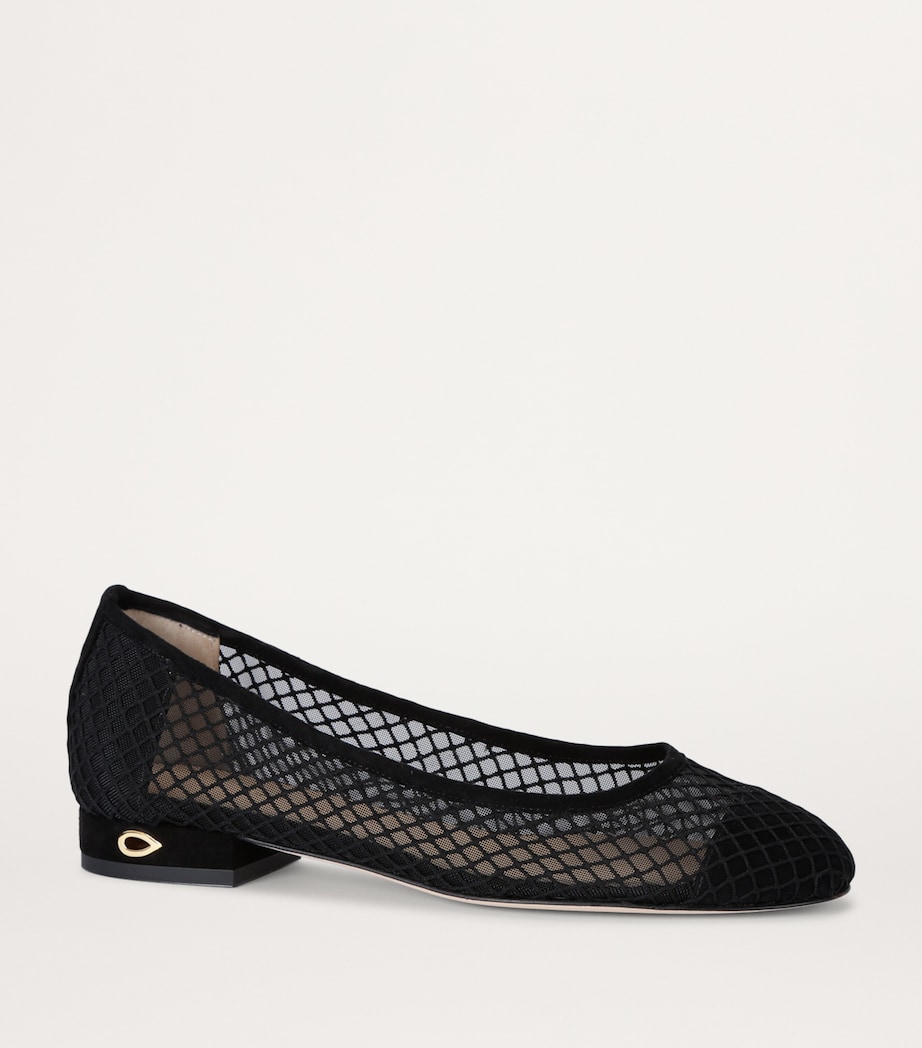 Suede Paolo Ballet Flats BLACK Image 3