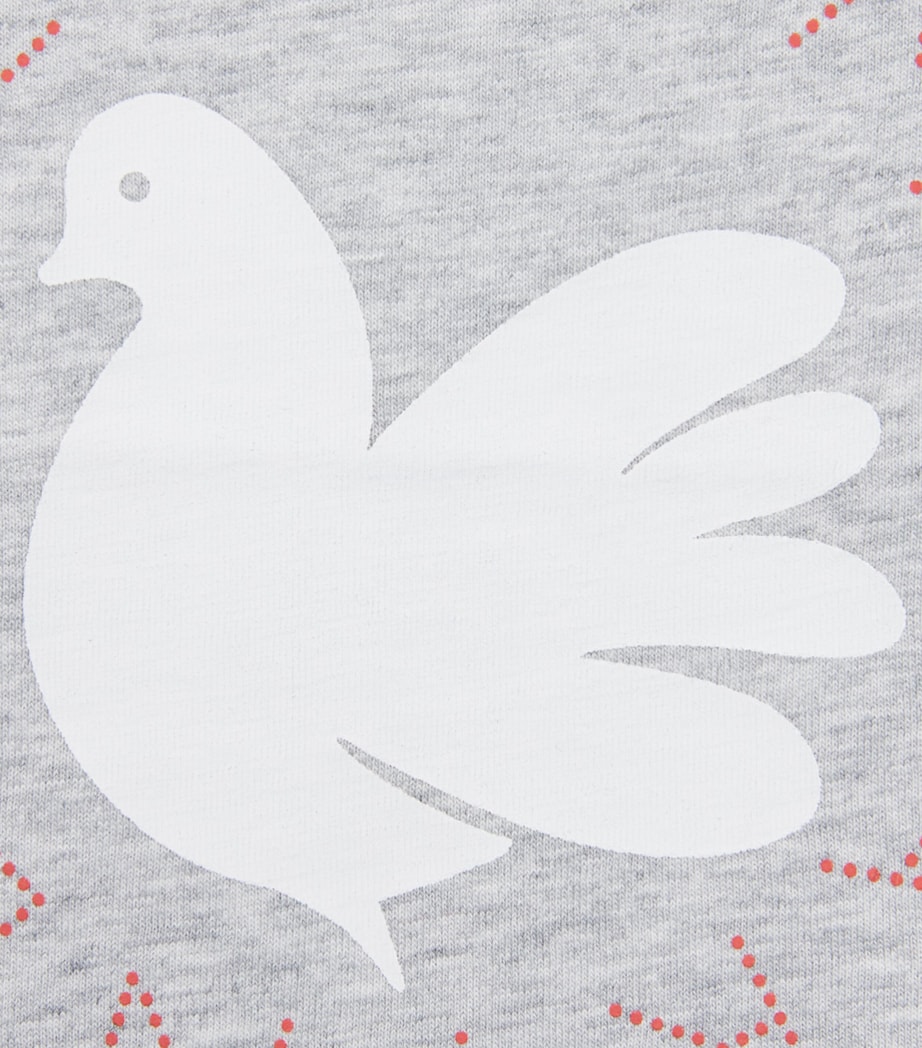 Stella McCartney Kids Cotton Dove T-Shirt (3-36 Months) Grigio Medio Mel. Image 3