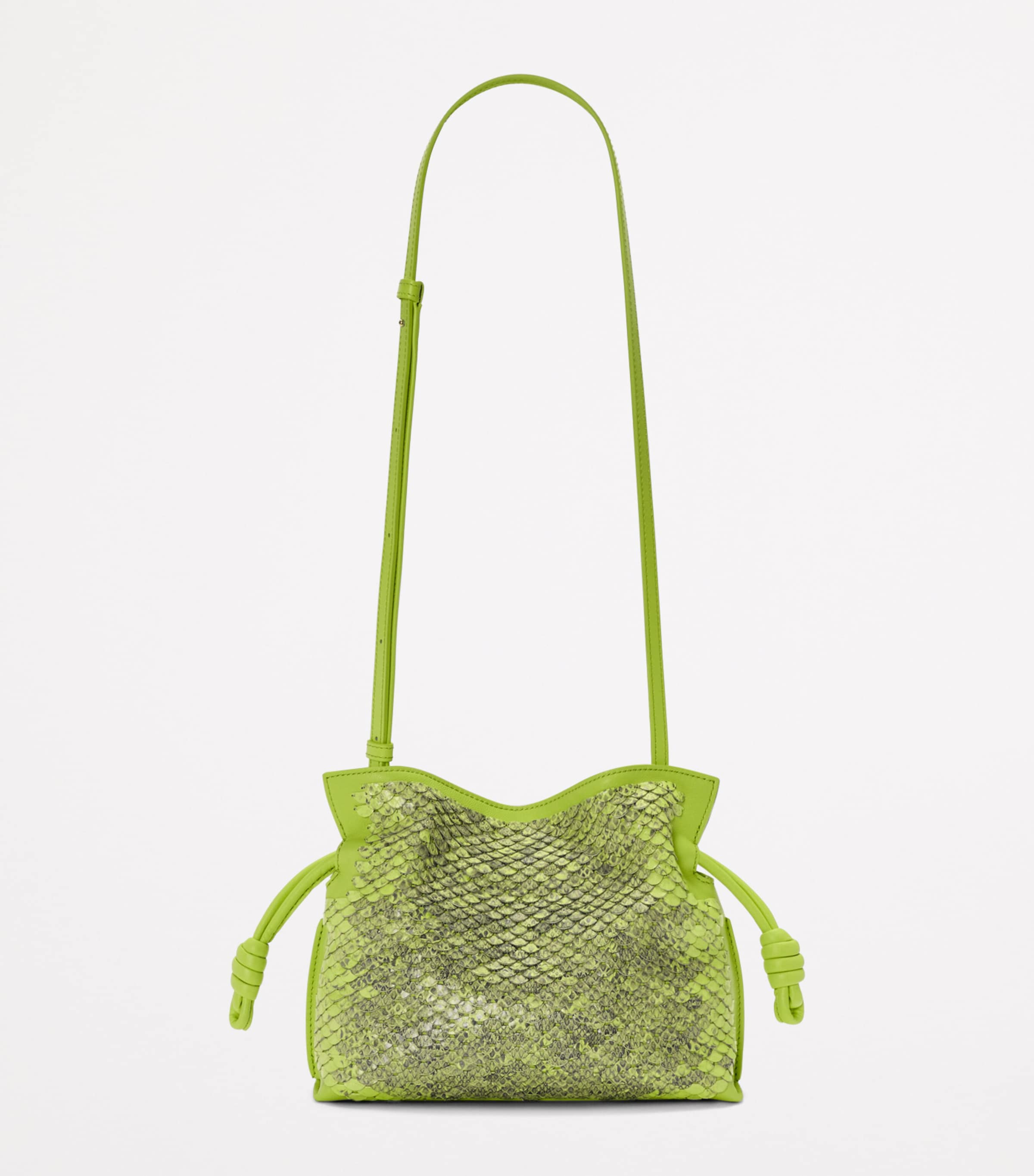 Mini Snakeskin Scales Flamenco Clutch GREEN BEAN Image 5