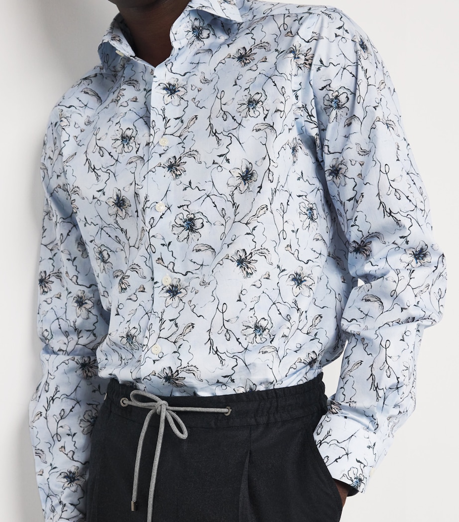 Signature Twill Floral Contemporary-Fit Shirt LIGHT BLUE Image 6