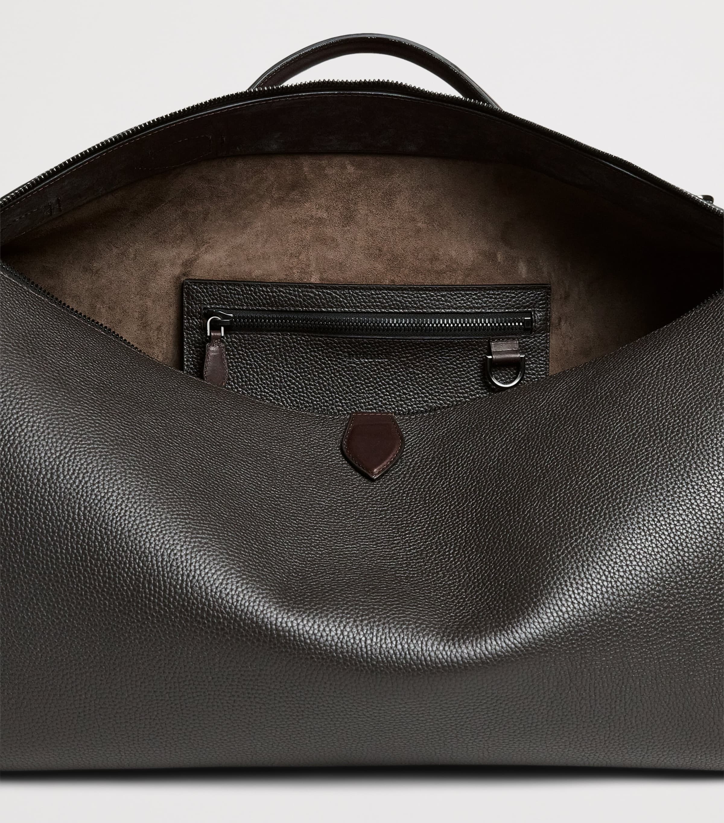Purdey Leather Duffle Holdall Dbr Image 5