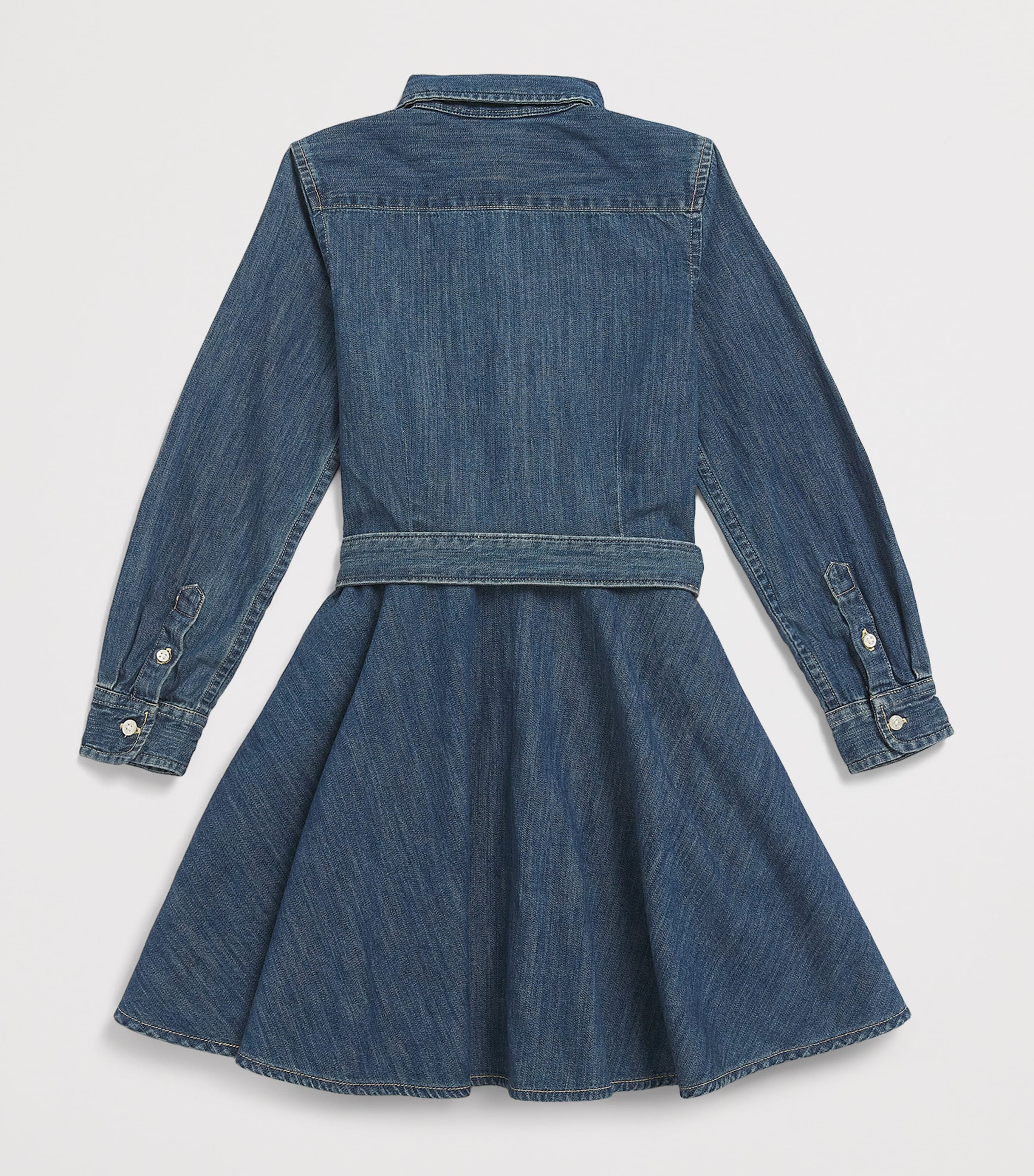 Ralph Lauren Kids Denim Polo Pony Dress (2-6 Years) Indigo Image 2