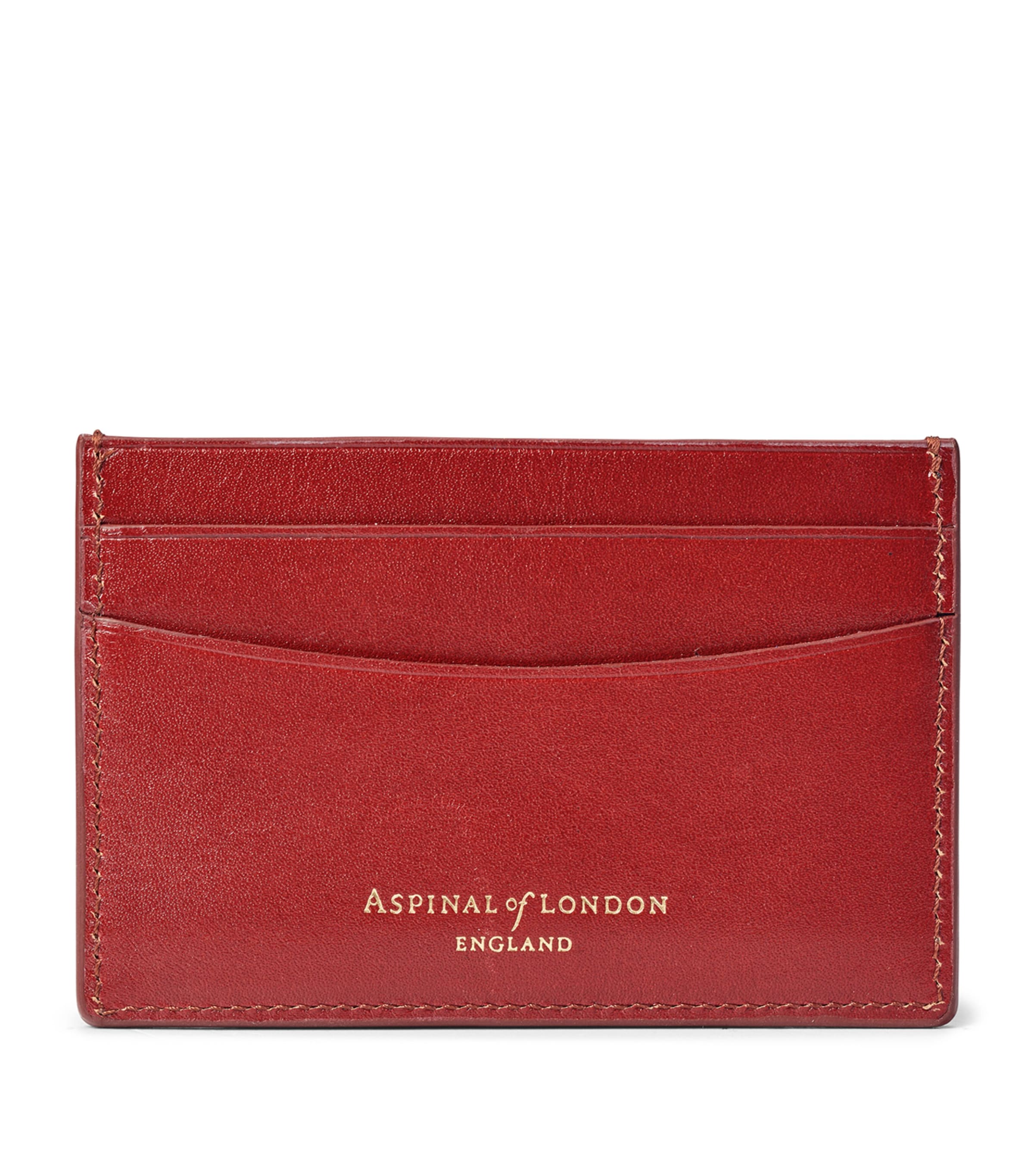 Aspinal Of London Slim Card Holder In Brown