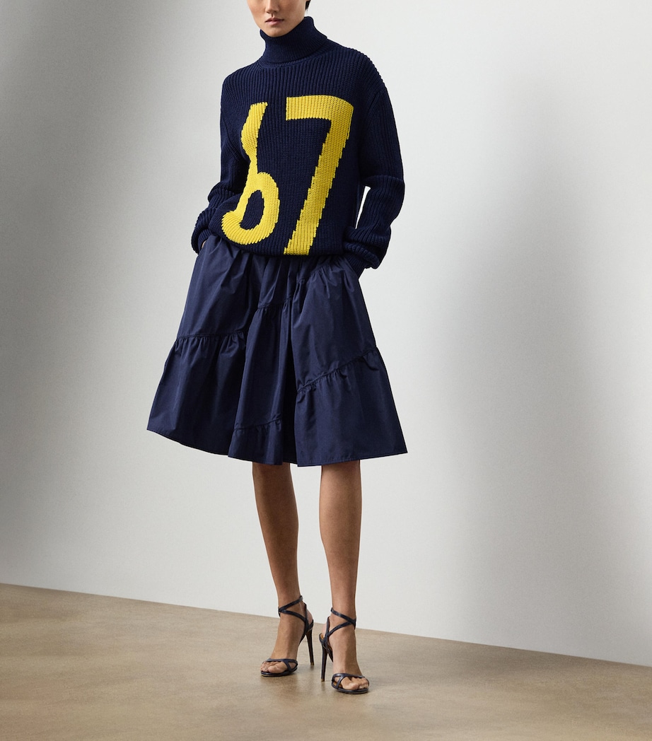 Taffeta Kyle Midi Skirt NAVY-410 Image 2