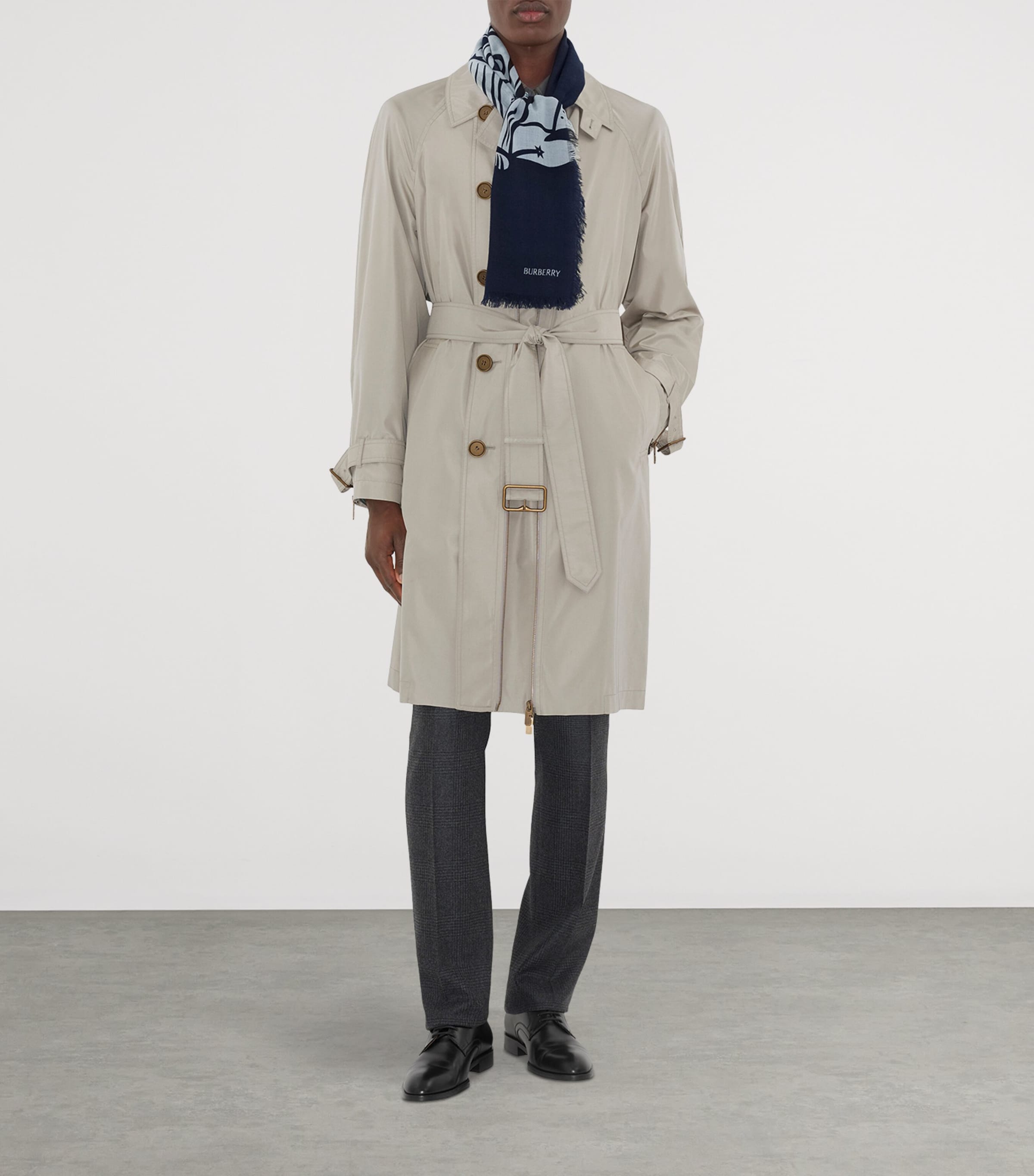 Wool Wide EKD Scarf BANK BLUE Image 4