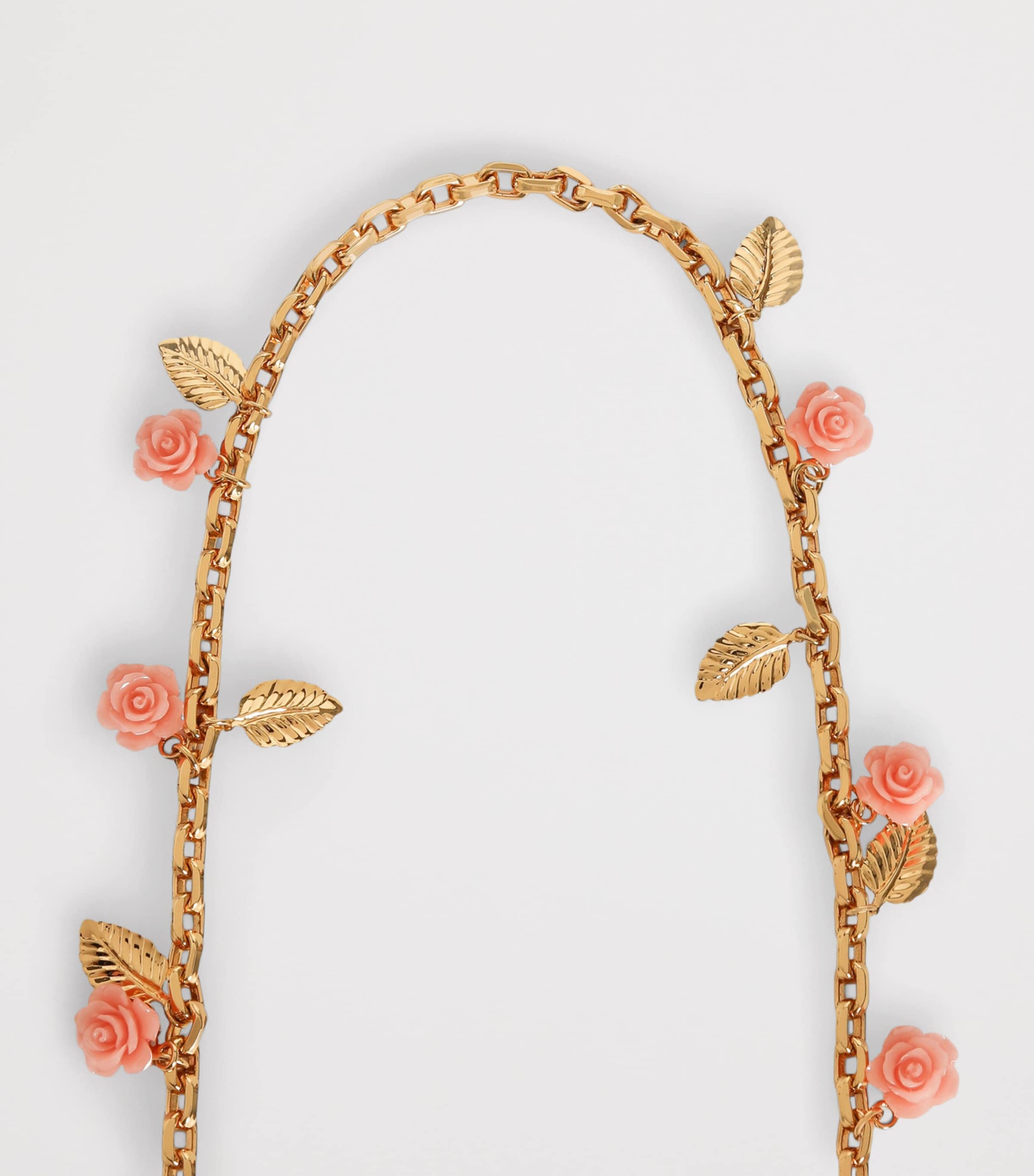Dolce&Gabbana Floral Chain Bag Strap Ottone/rosa Image 2
