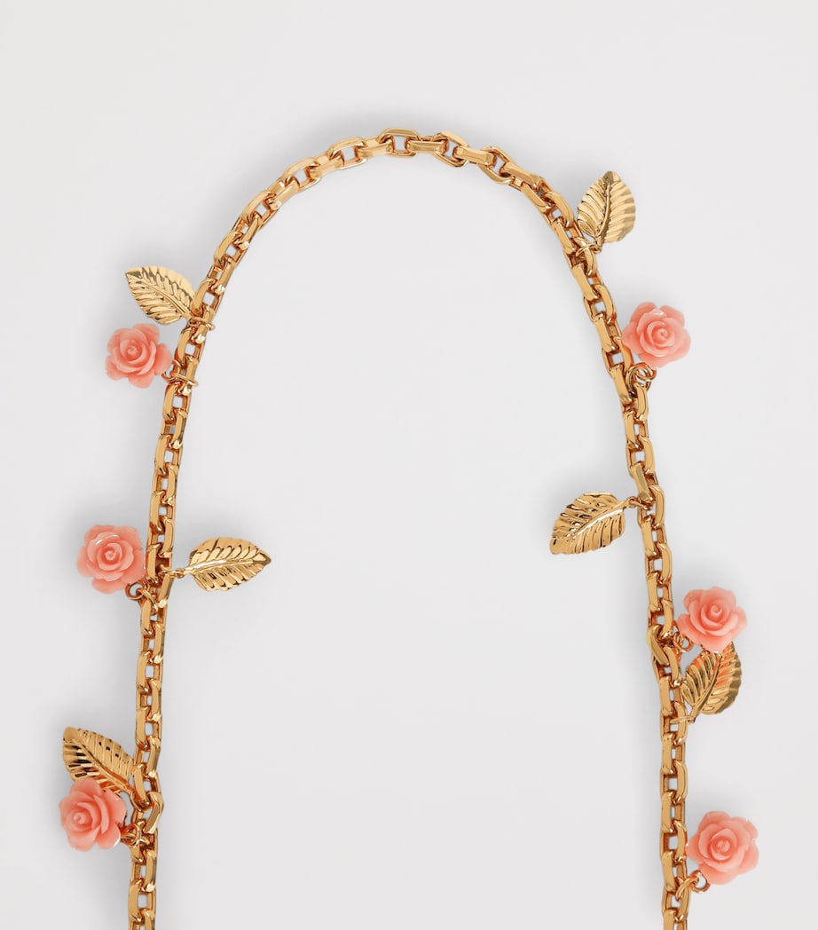 Dolce&Gabbana Floral Chain Bag Strap Ottone/rosa Image 2