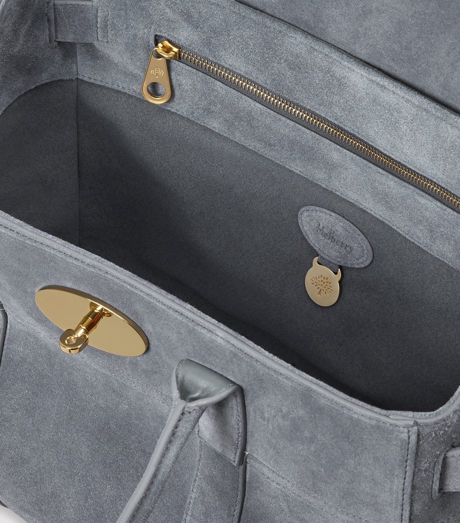 Mulberry Suede Bayswater Top-Handle Bag Foggy Grey Image 5