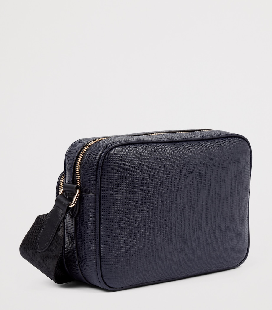 Smythson Leather Panama Cross-Body Bag Navy Image 2