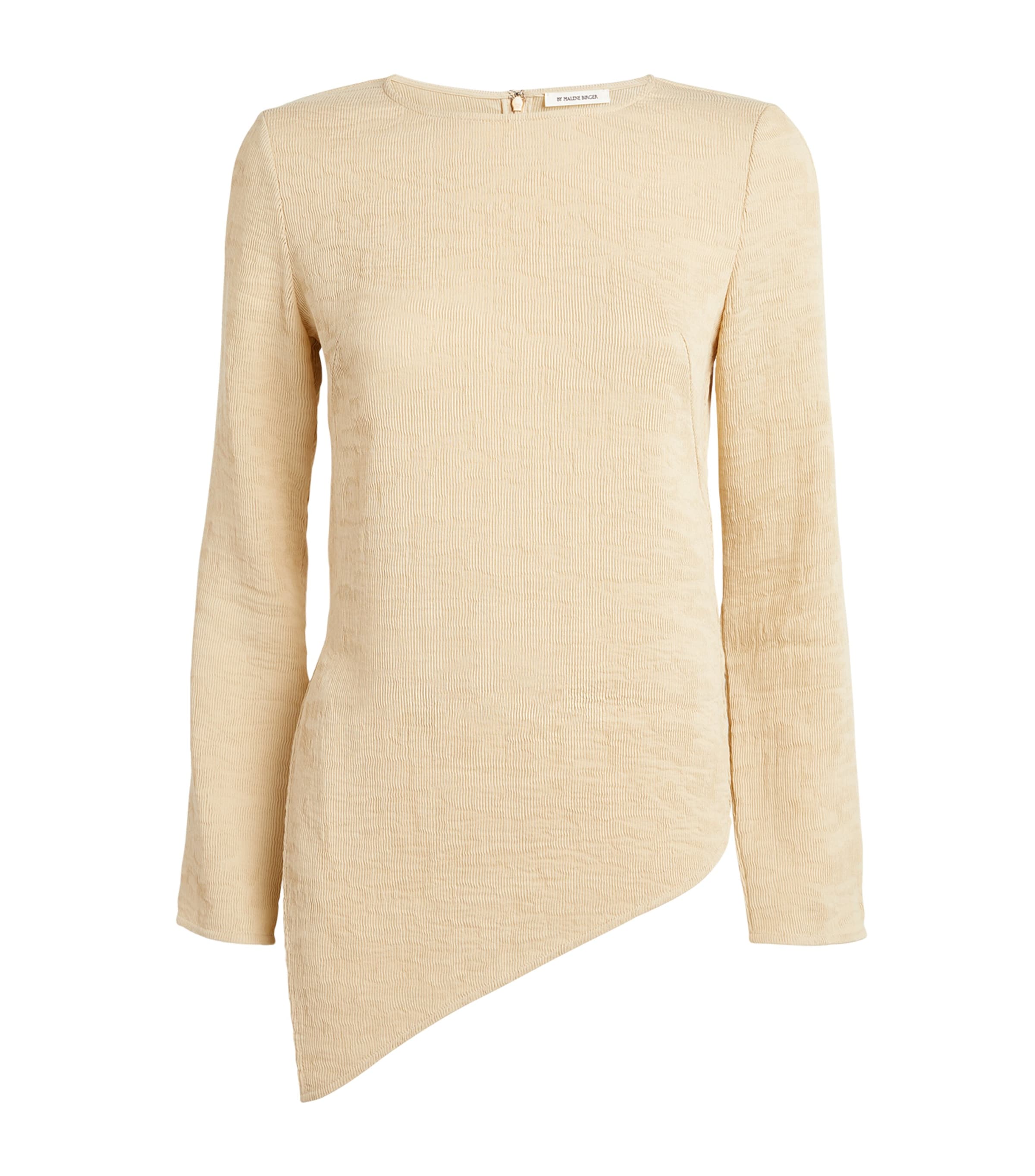 Shop By Malene Birger Asymmetric Simone Shirt In Beige