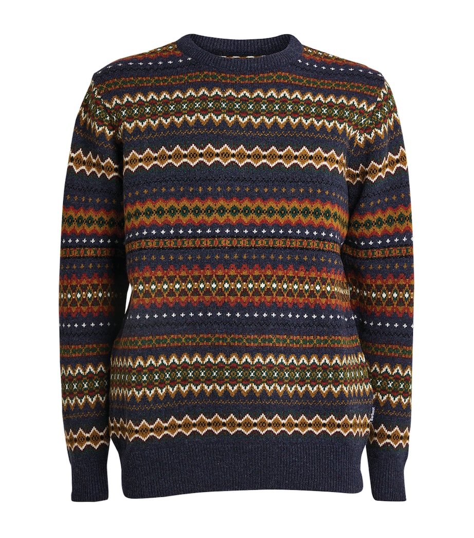 Wool Fair Isle Sweater NAVY MARL Image 2
