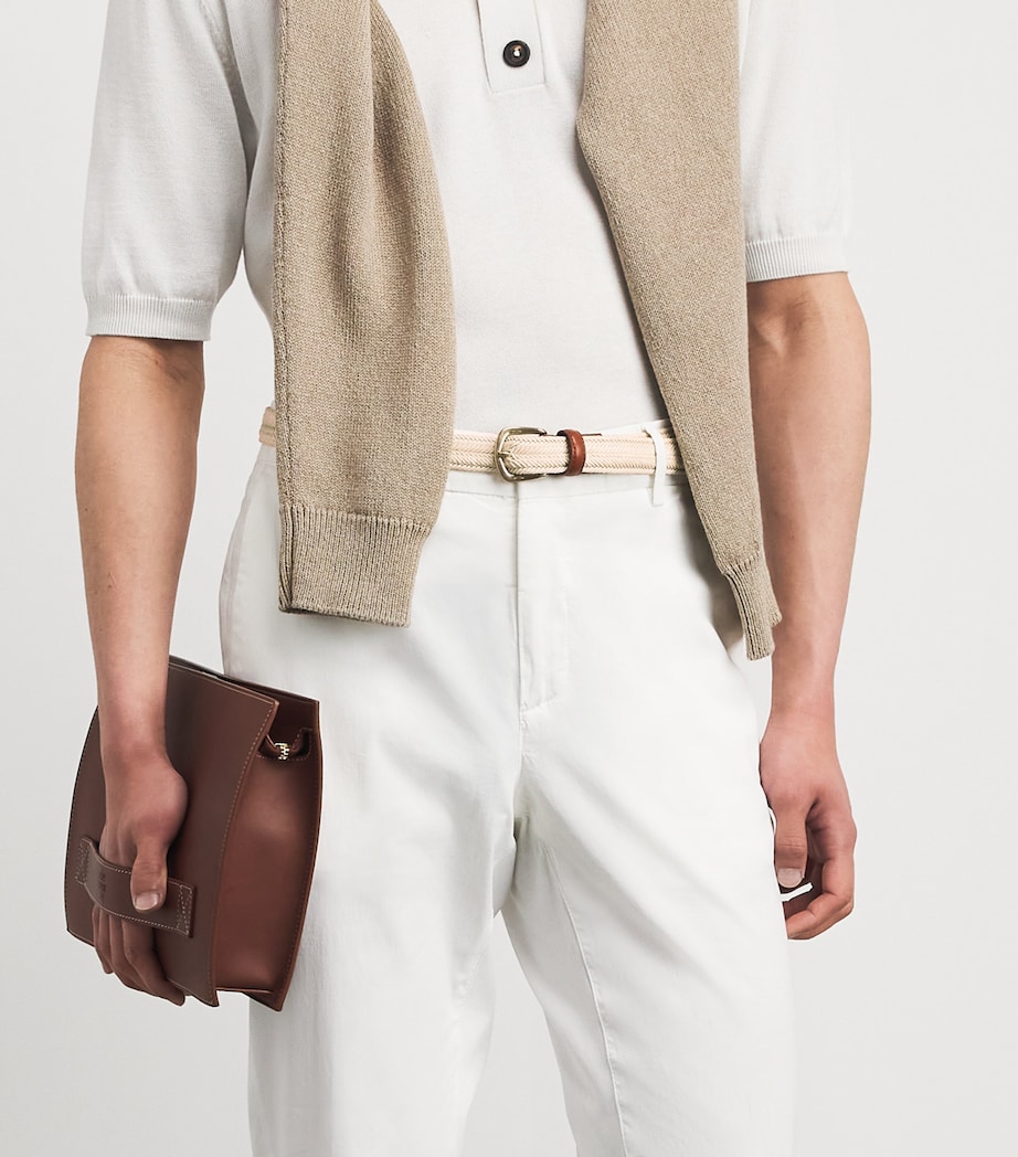 Eleventy Cotton Woven Belt Sabbia Image 2