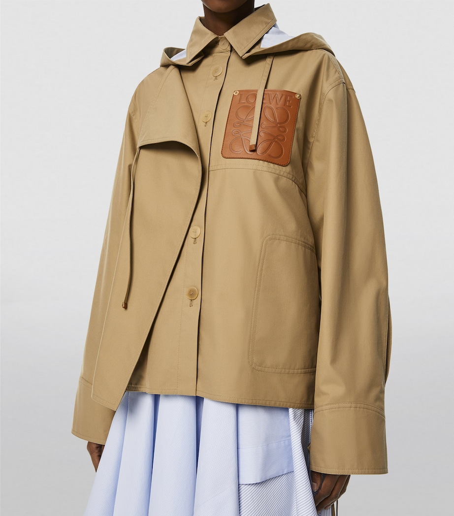 Hooded Logo-Patch Parka SWEET CARAMEL Image 5