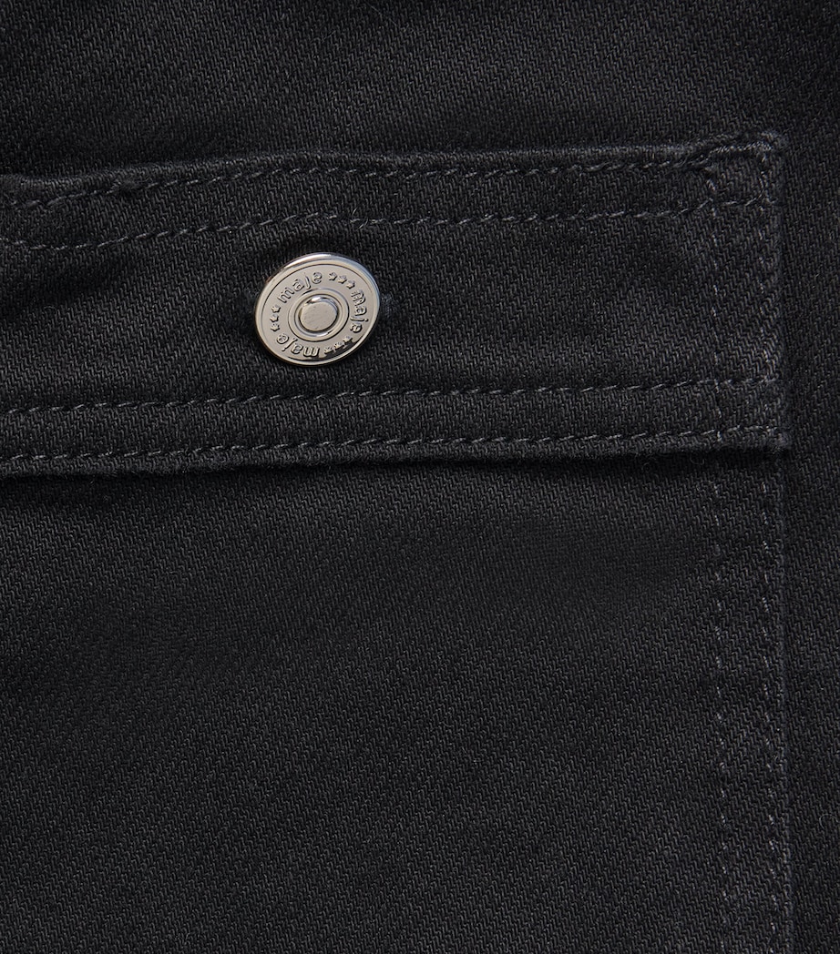 High-Rise Straight Jeans BLACK Image 5