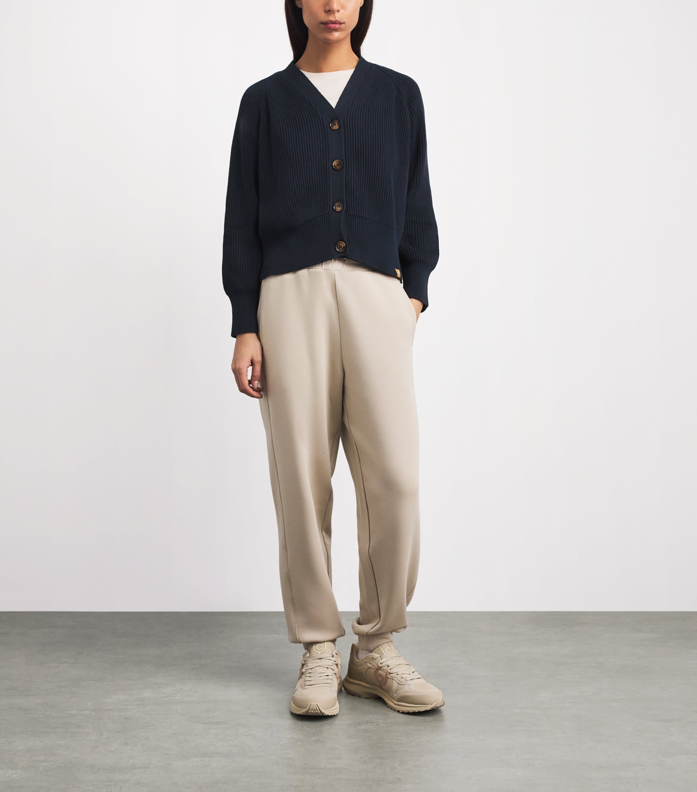 Y.O.U Womens Cotton Kimcote Cardigan Navy Image 2