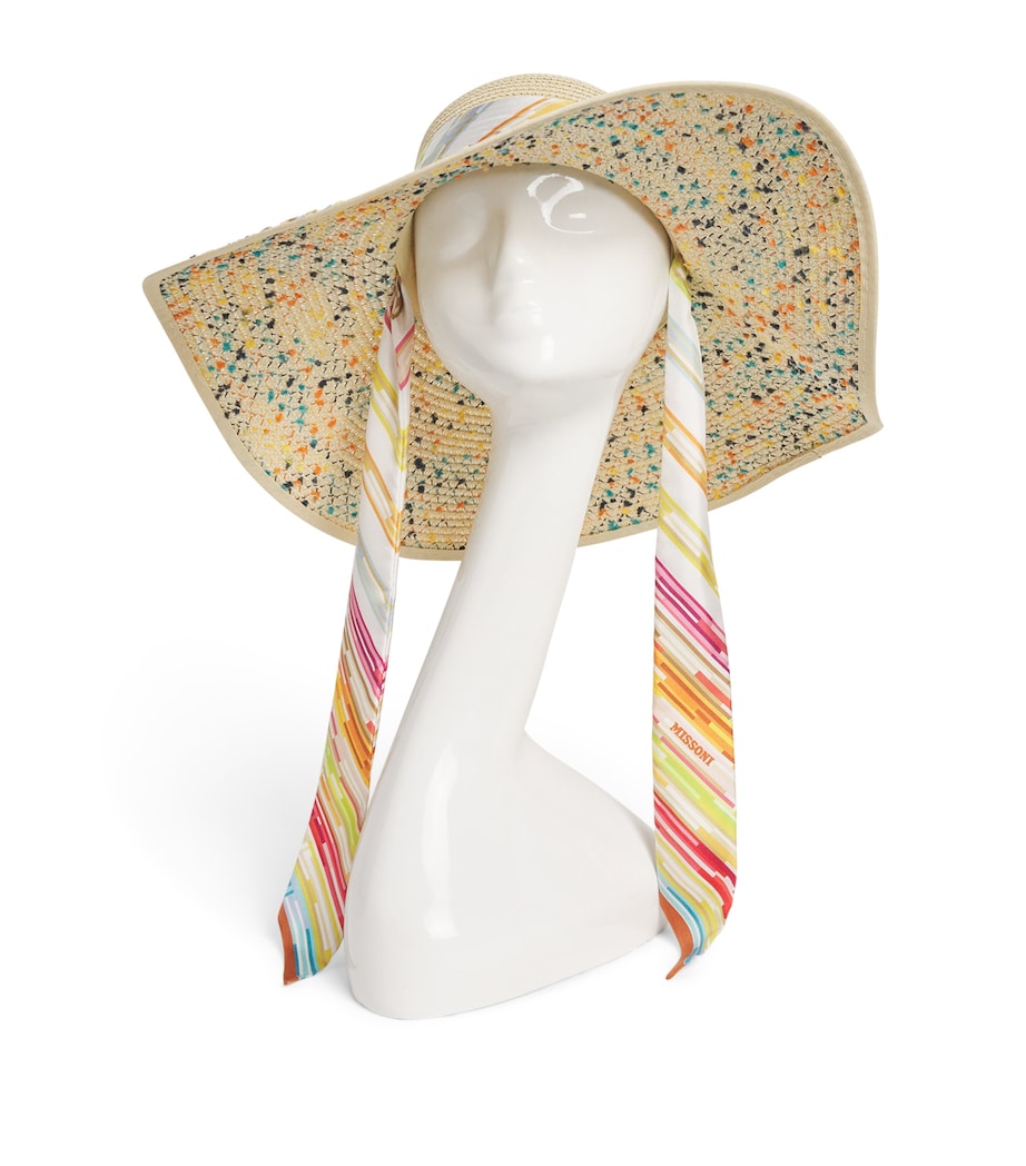 Missoni Silk-Trim Straw Hat Image 1